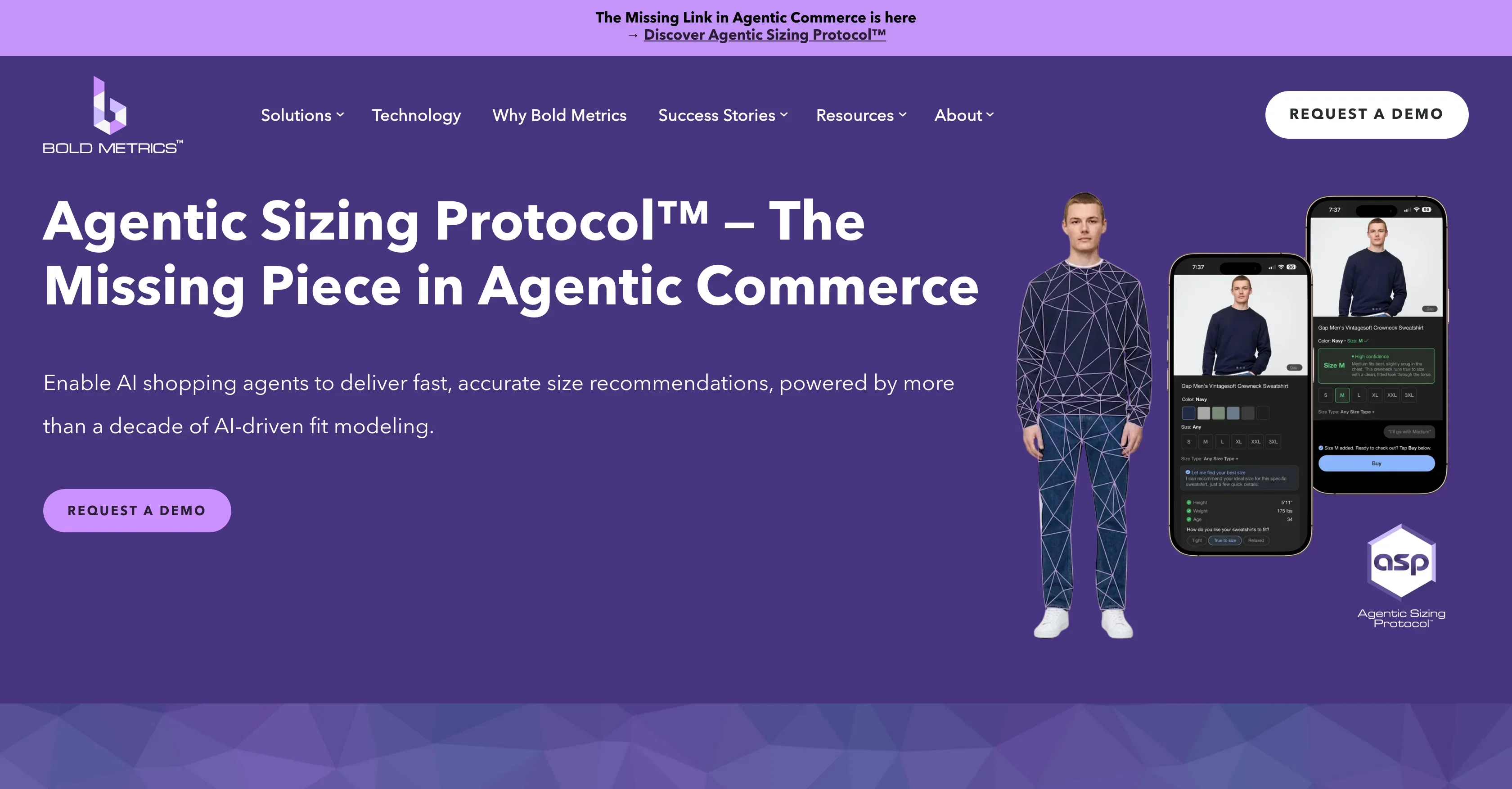 Bold Metrics | Agentic Sizing Protocol product preview