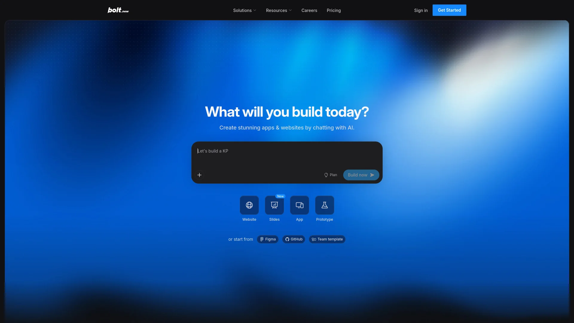 Bolt AI Builder product preview