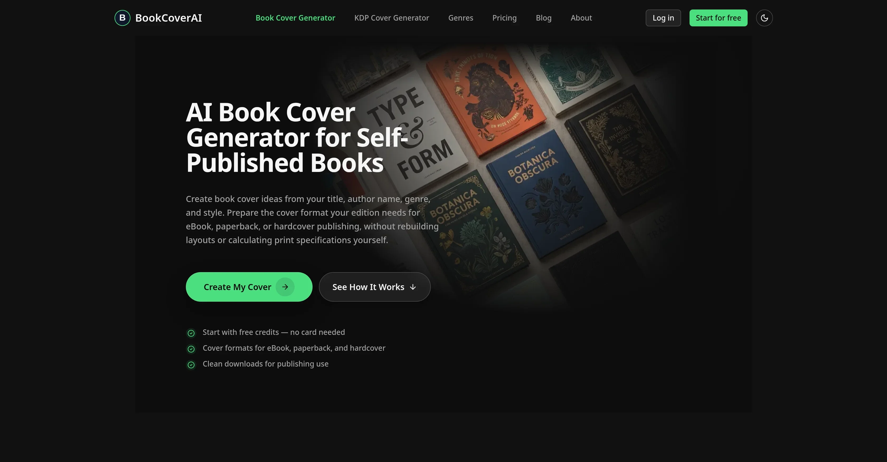 BookCoverAI product preview