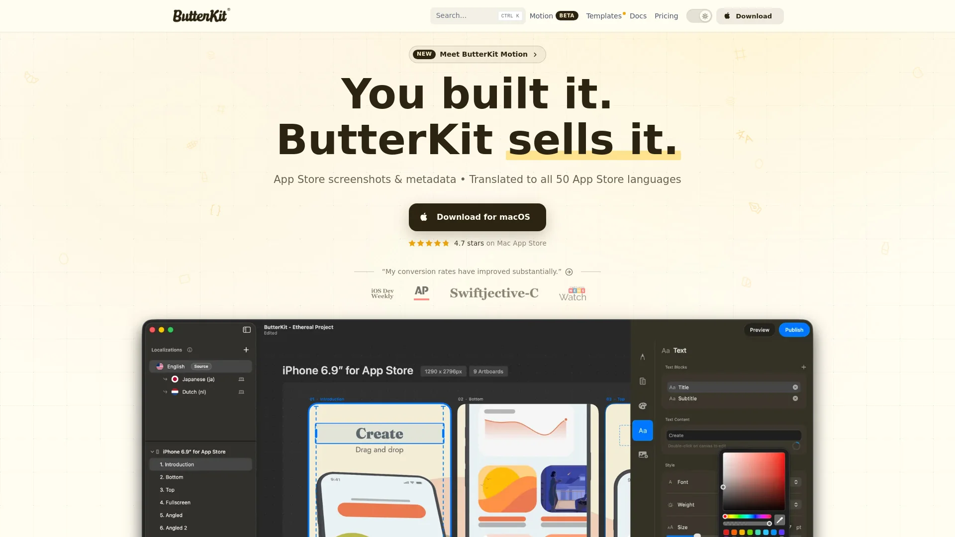 ButterKit product preview