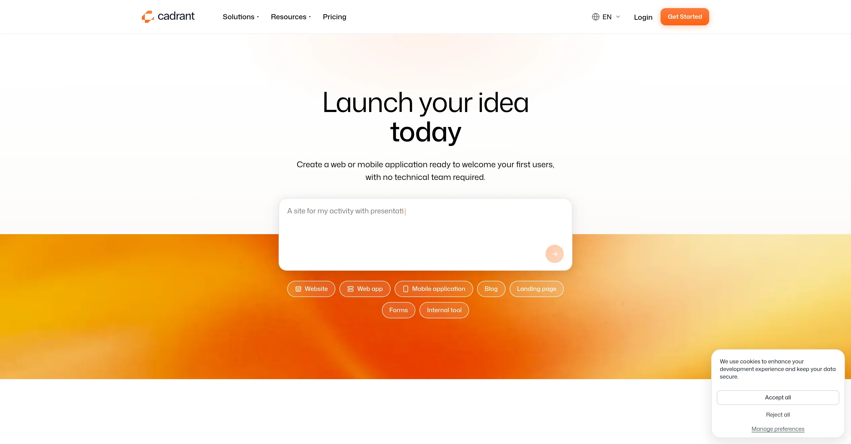 Cadrant product preview