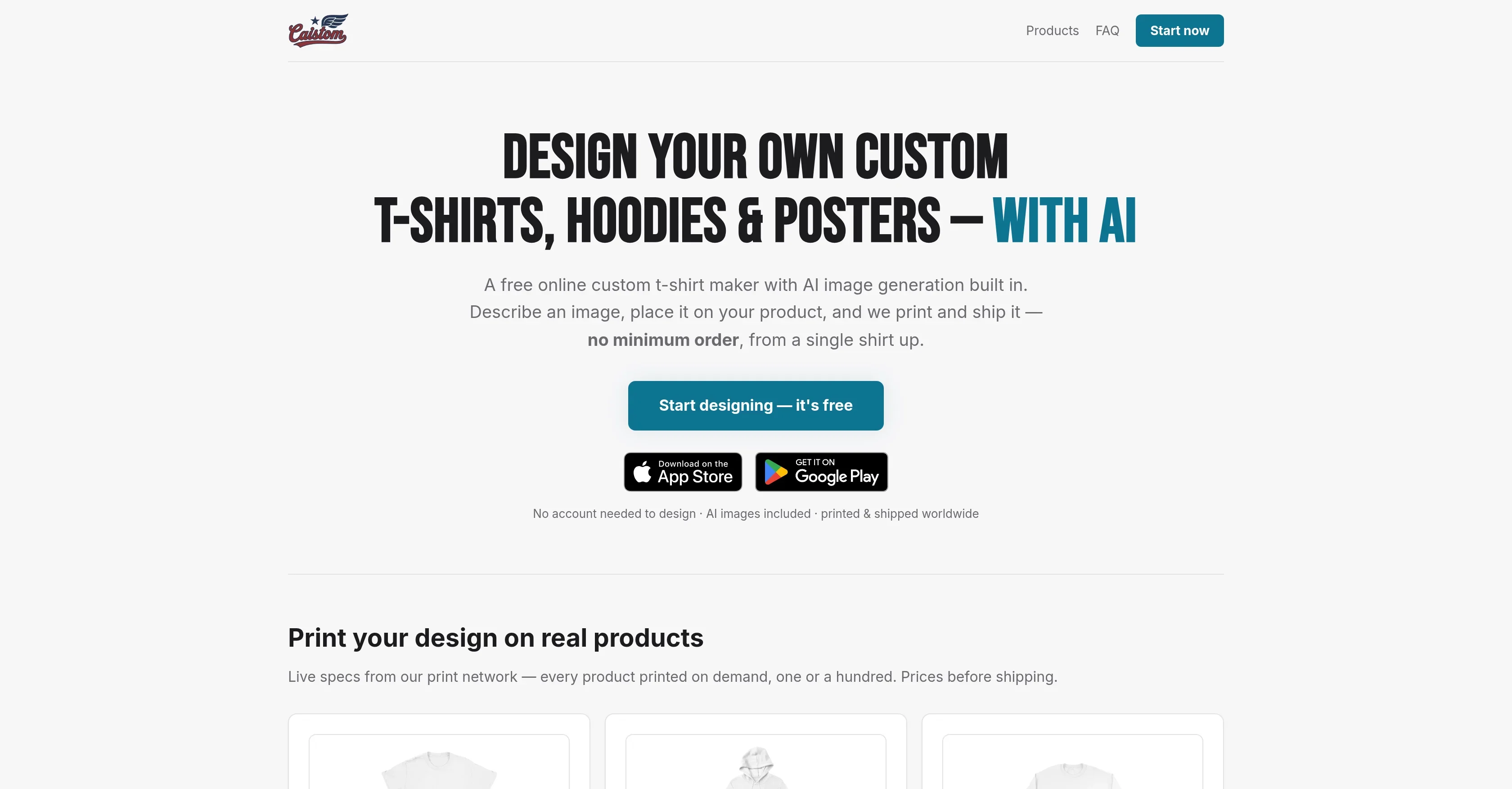 Caistom product preview
