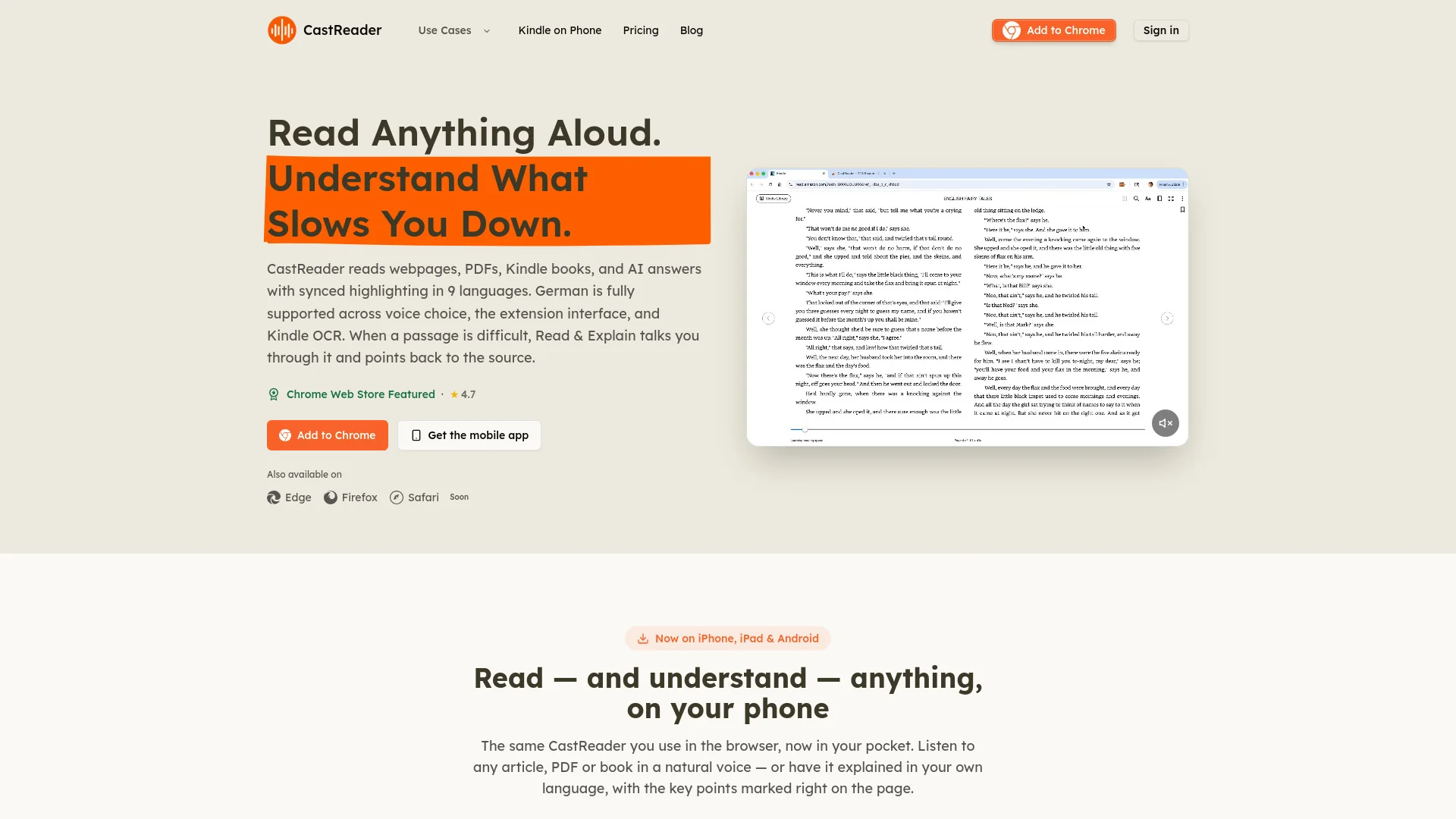 CastReader product preview
