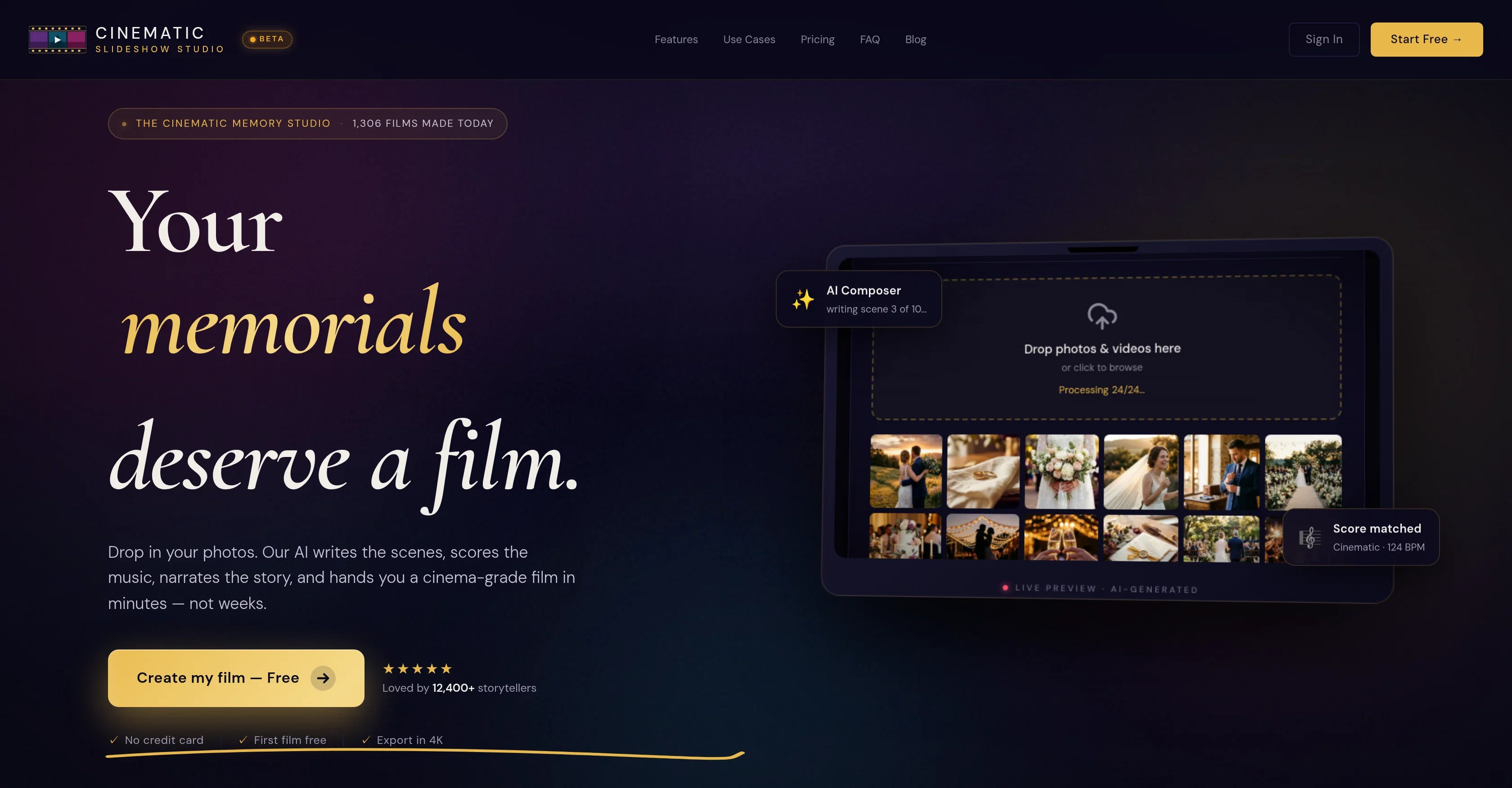 Cinematic Slideshow Studio product preview