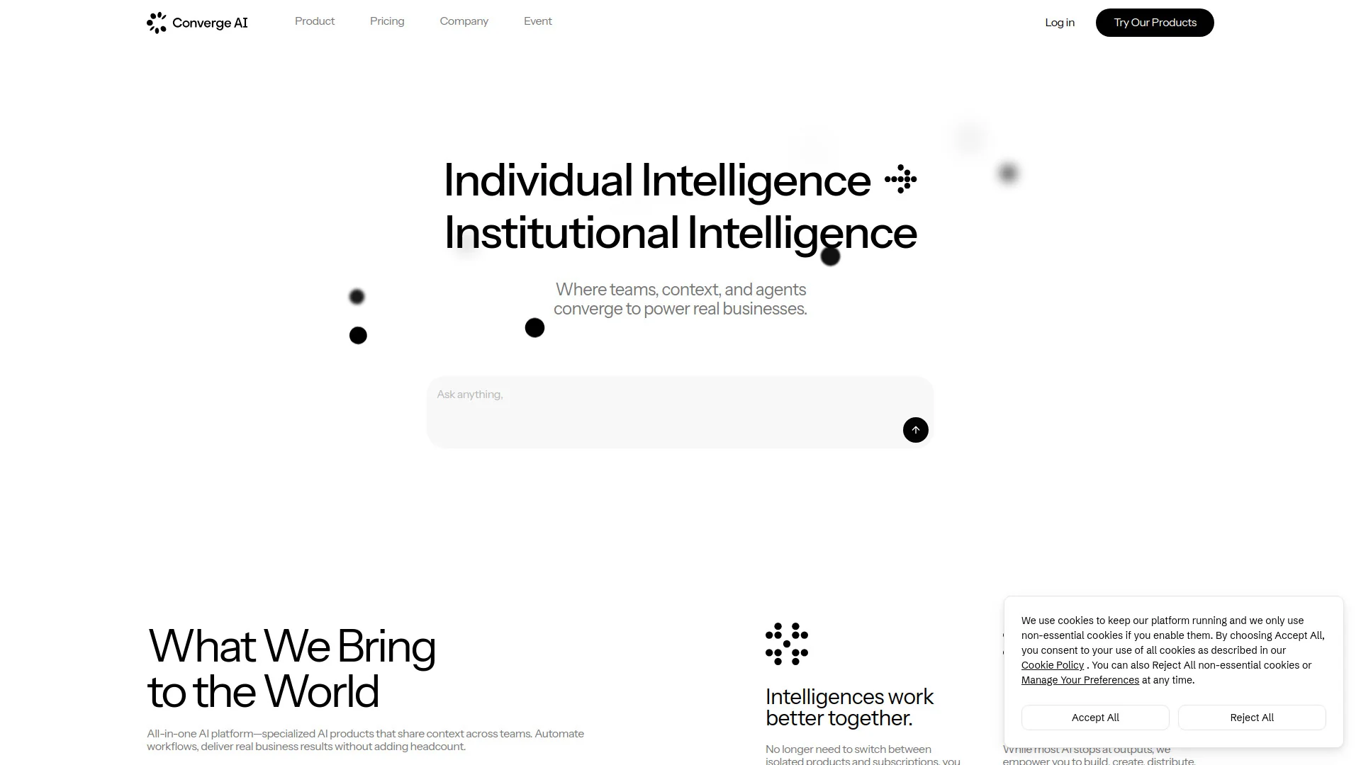 Converge AI product preview