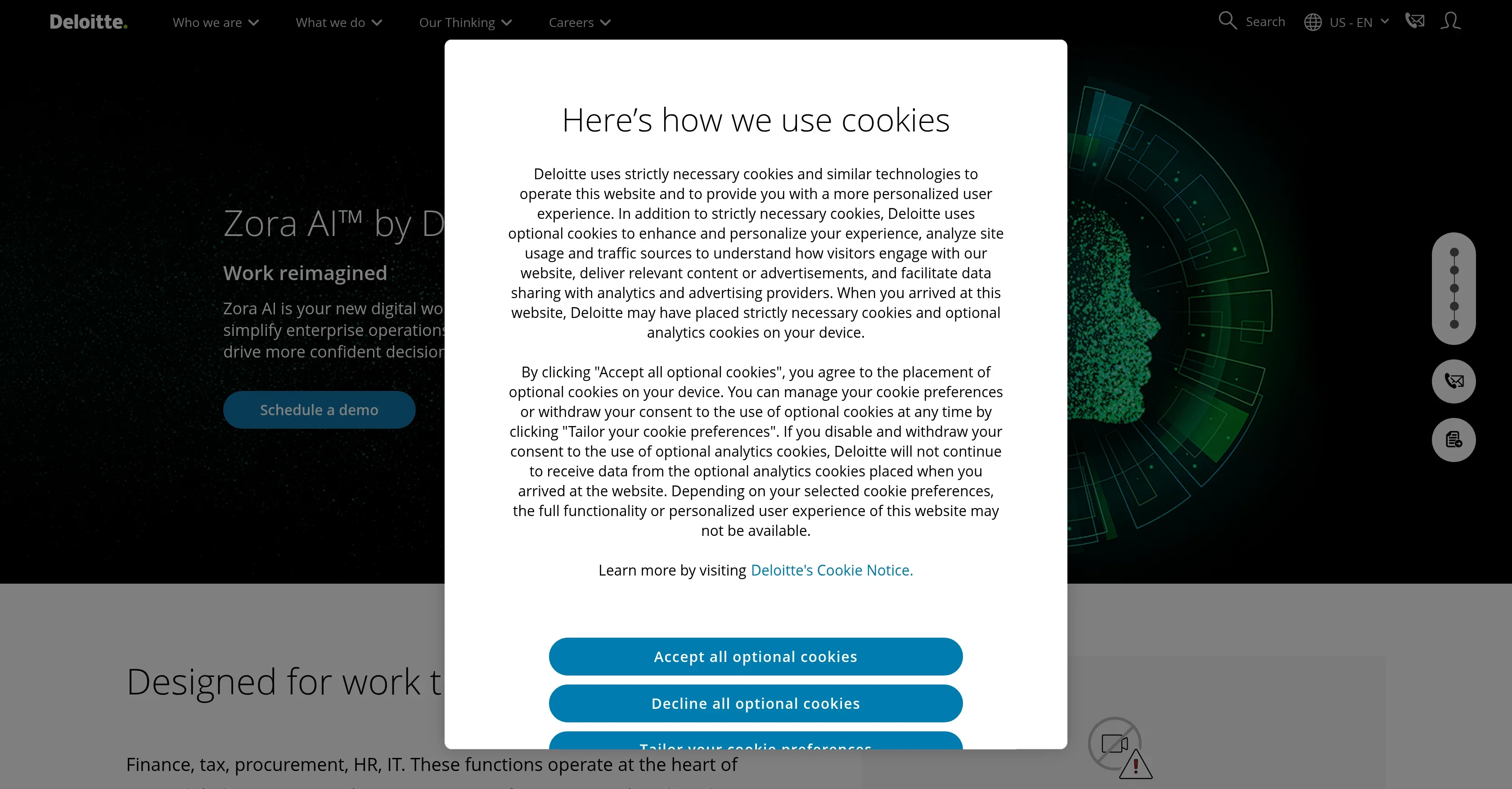 Zora AI by Deloitte product preview