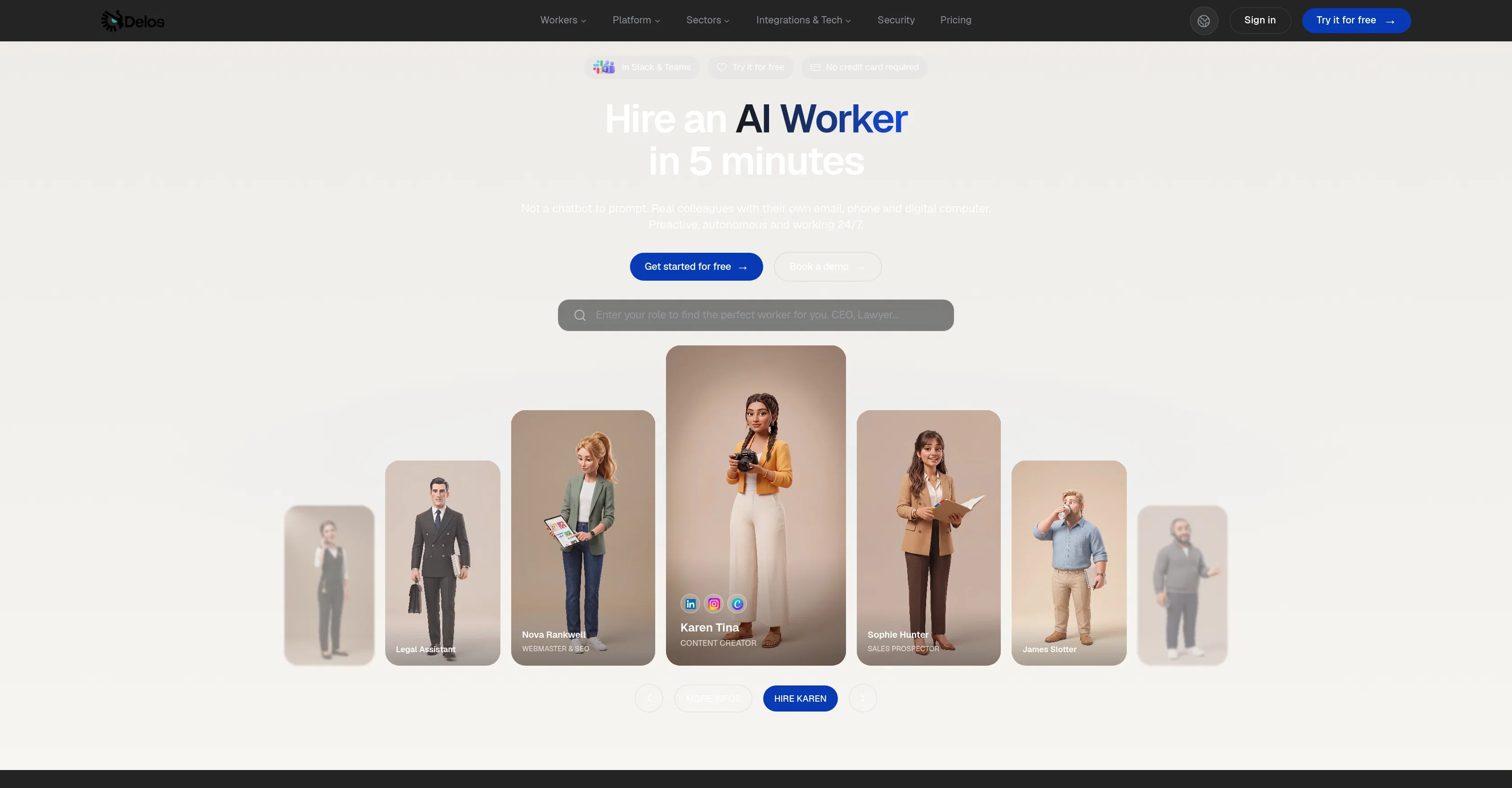 Delos Workers product preview