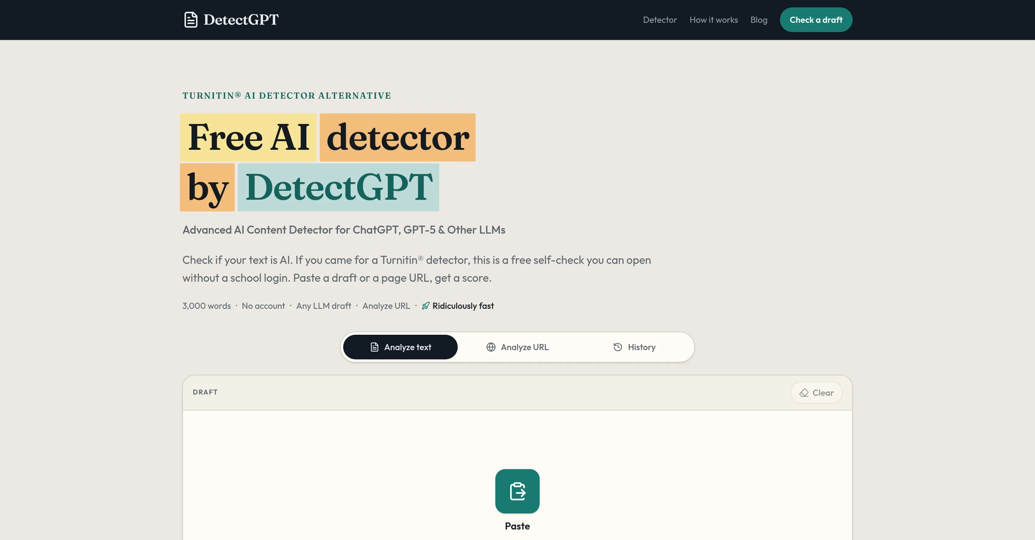 DetectGPT product preview