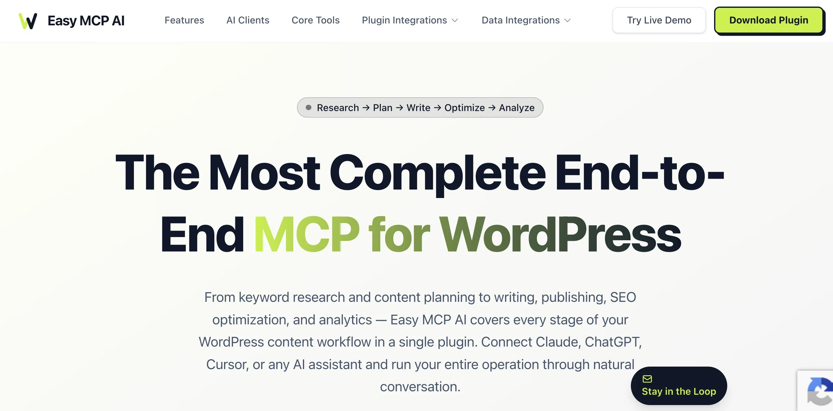 Easy MCP AI - Claude ChatGPT Connector for Wordpress product preview