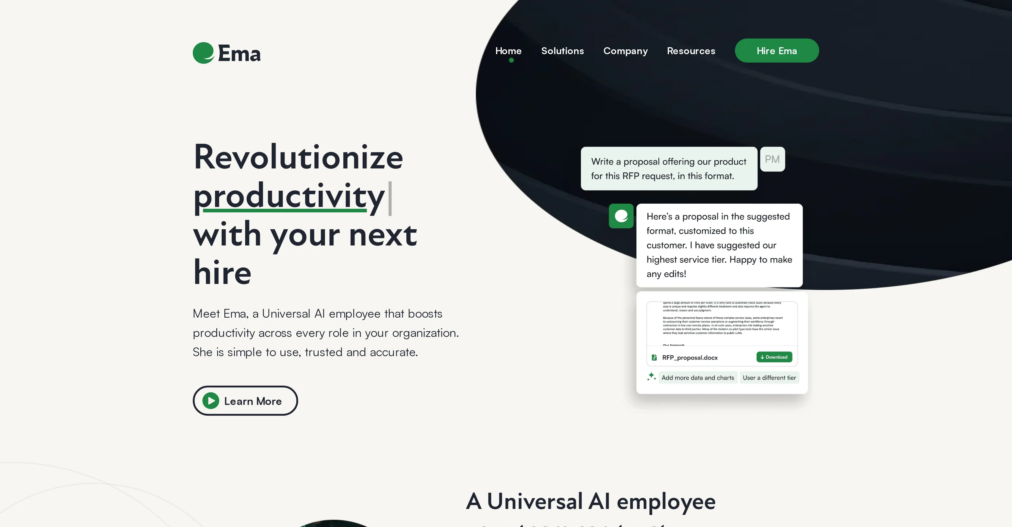 Ema - Universal AI Employee product preview