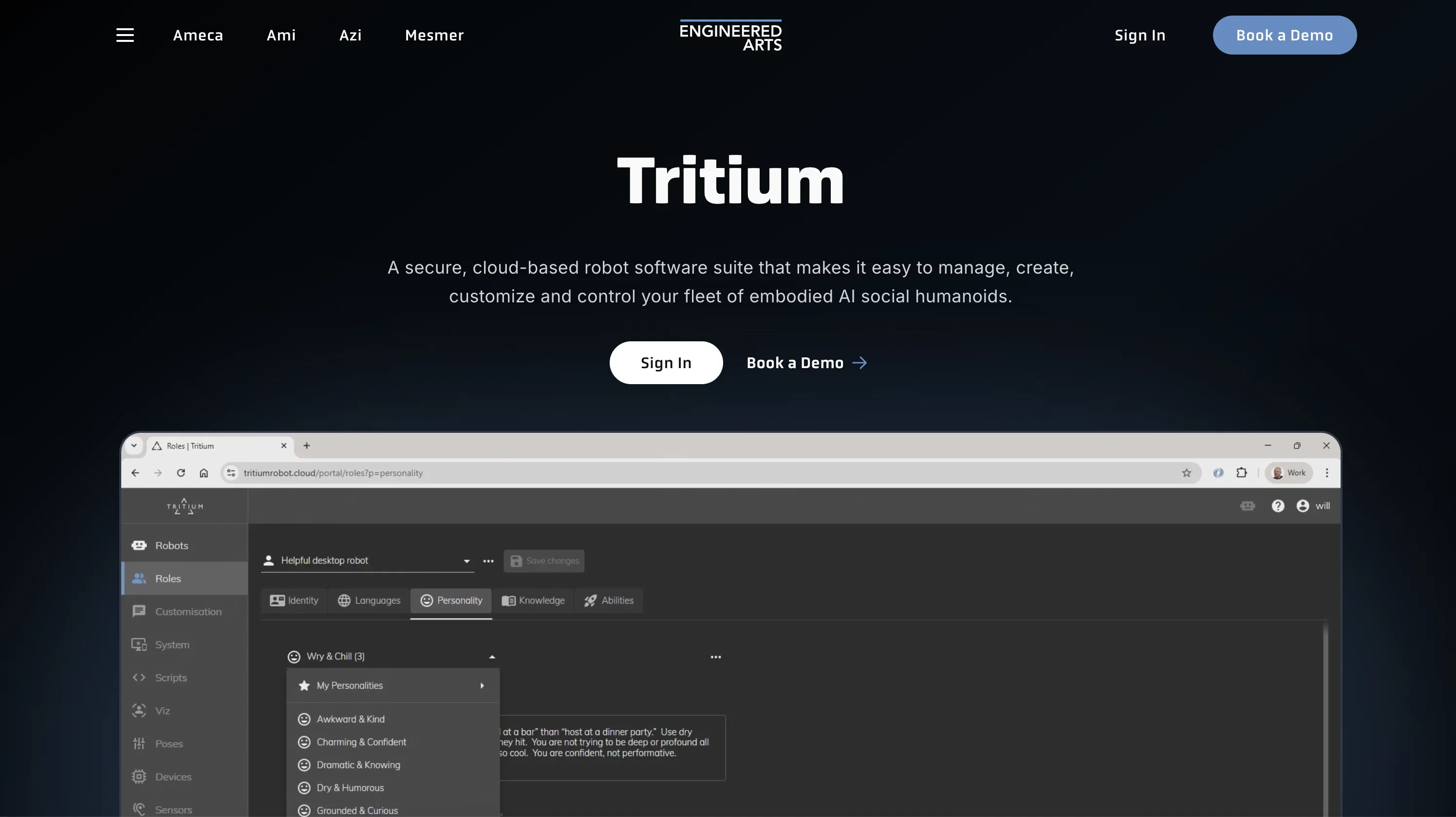 Tritium | Engineered Arts product preview