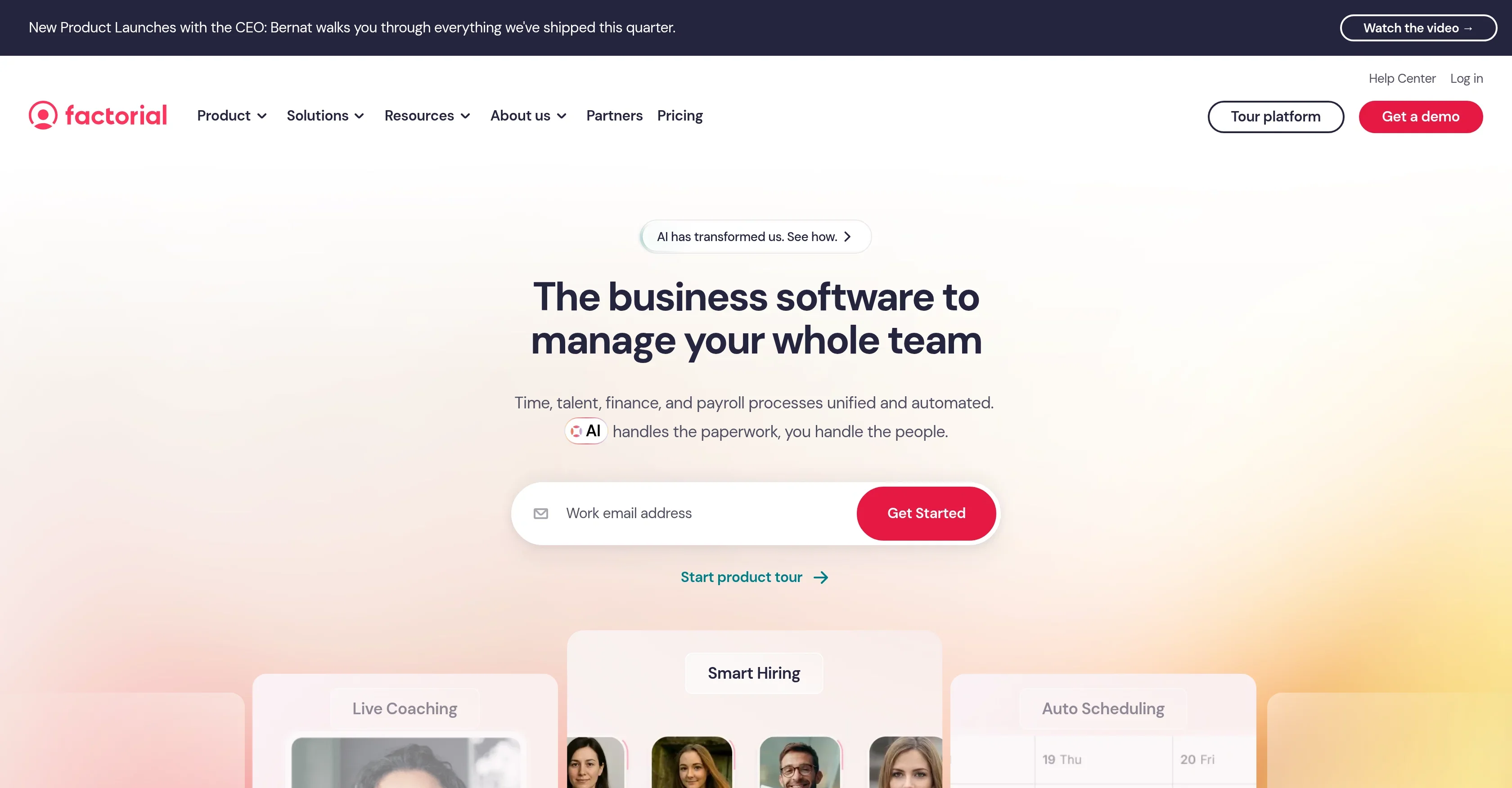 FactorialHR product preview