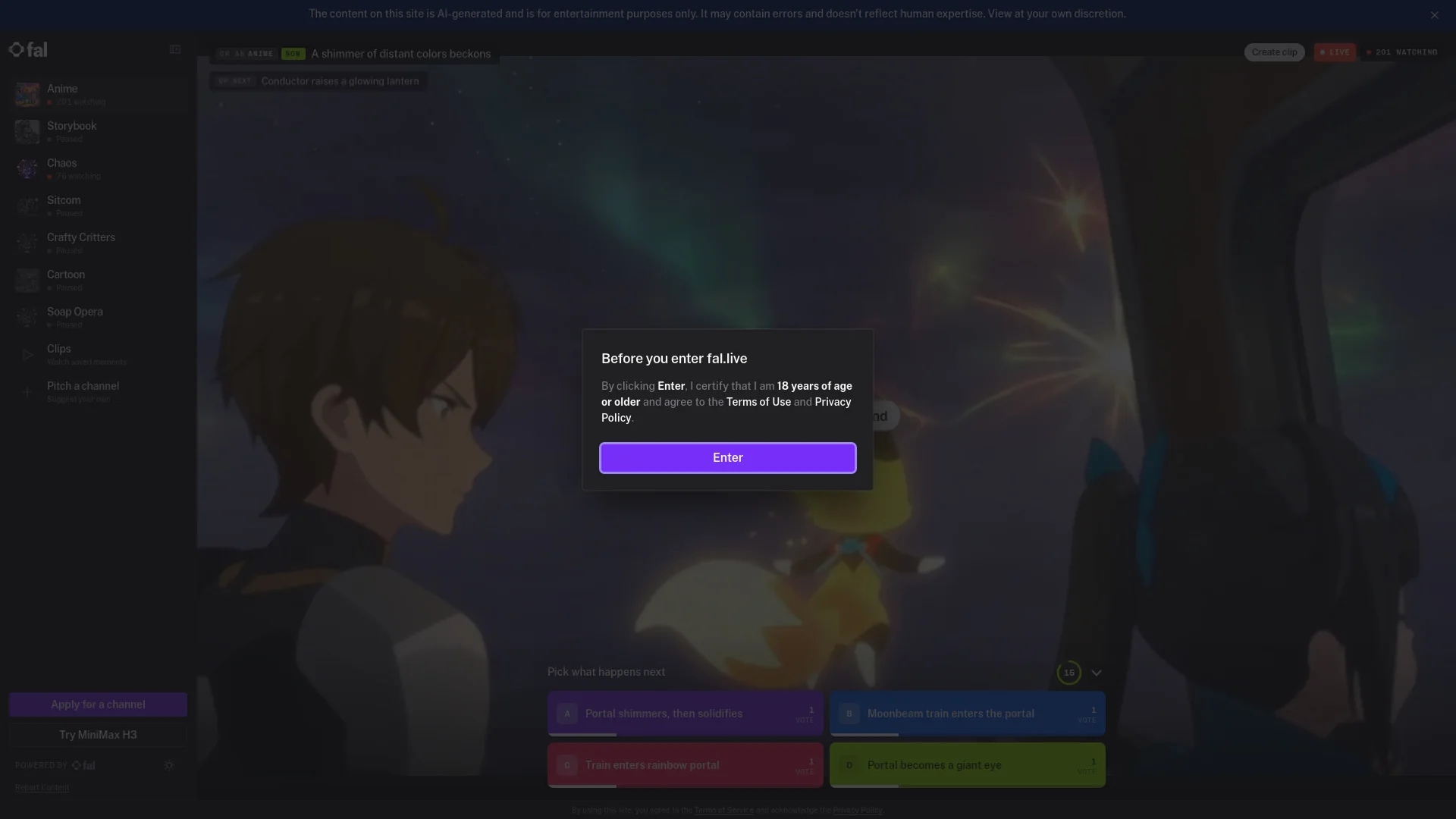 fal.live product preview