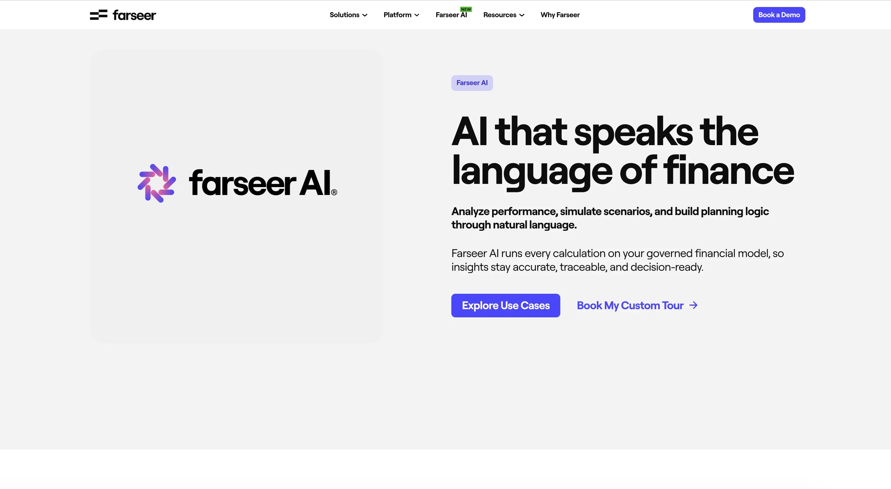 Farseer AI product preview