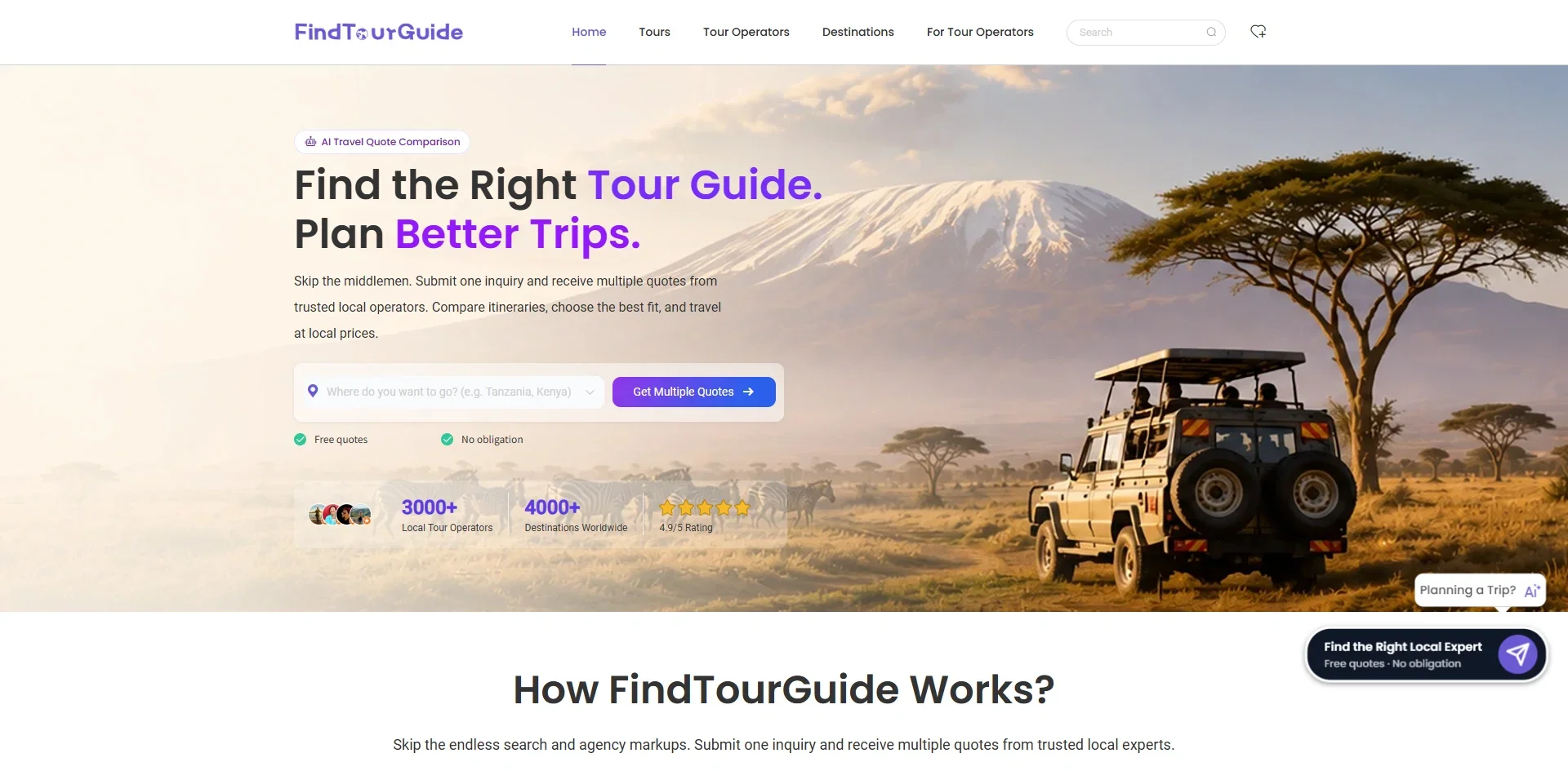 FindTourGuide product preview