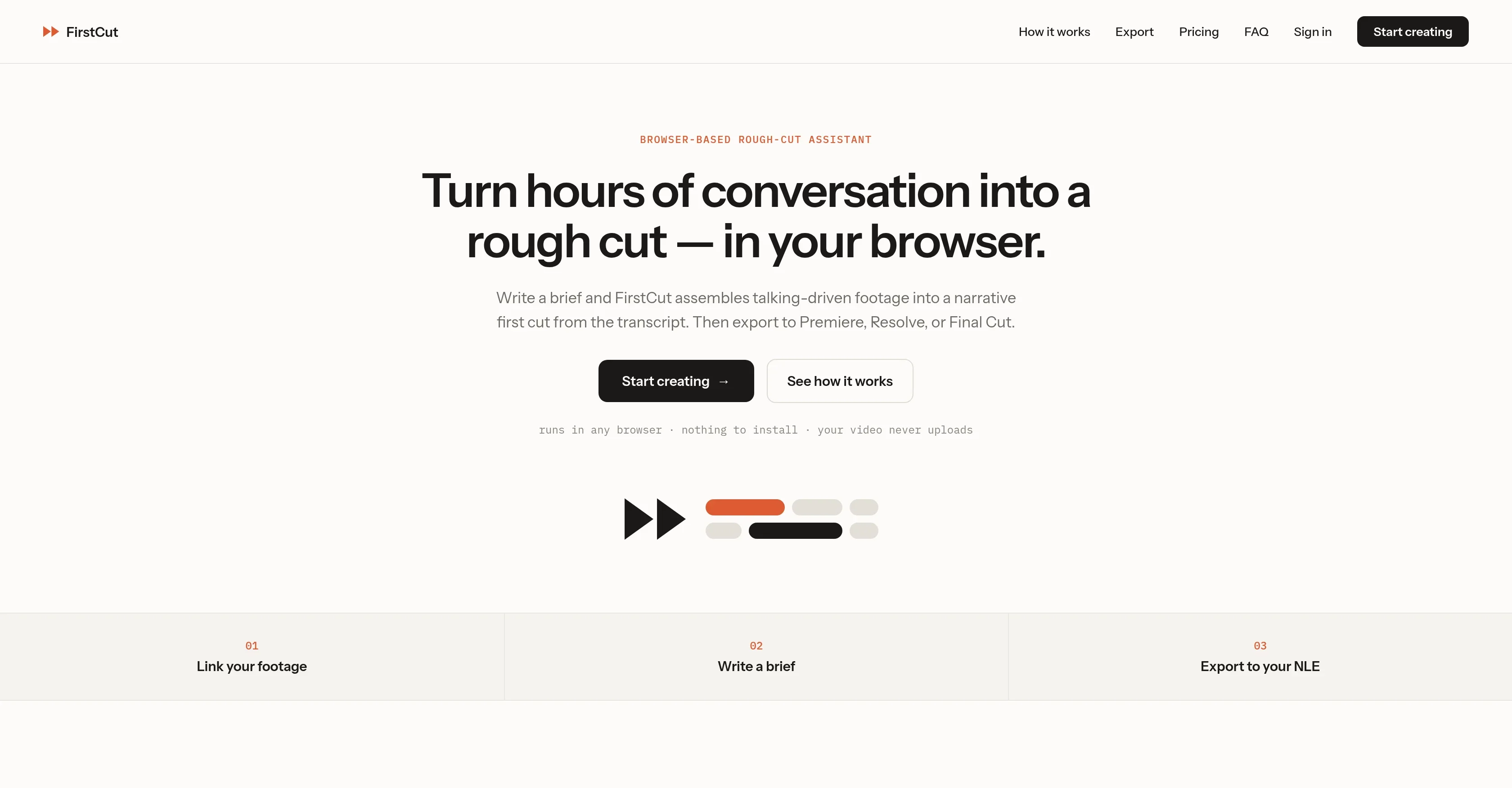 FirstCut product preview