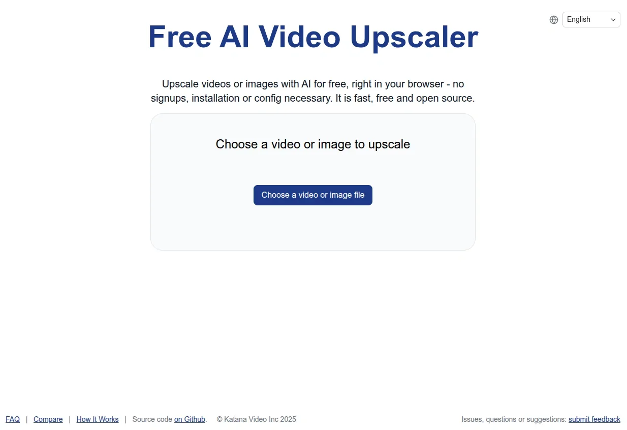 Free AI Video Upscaler product preview