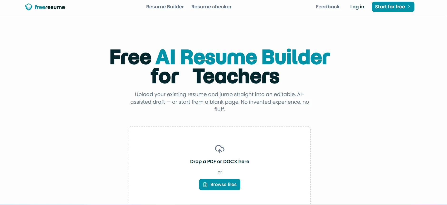 FreeResume product preview