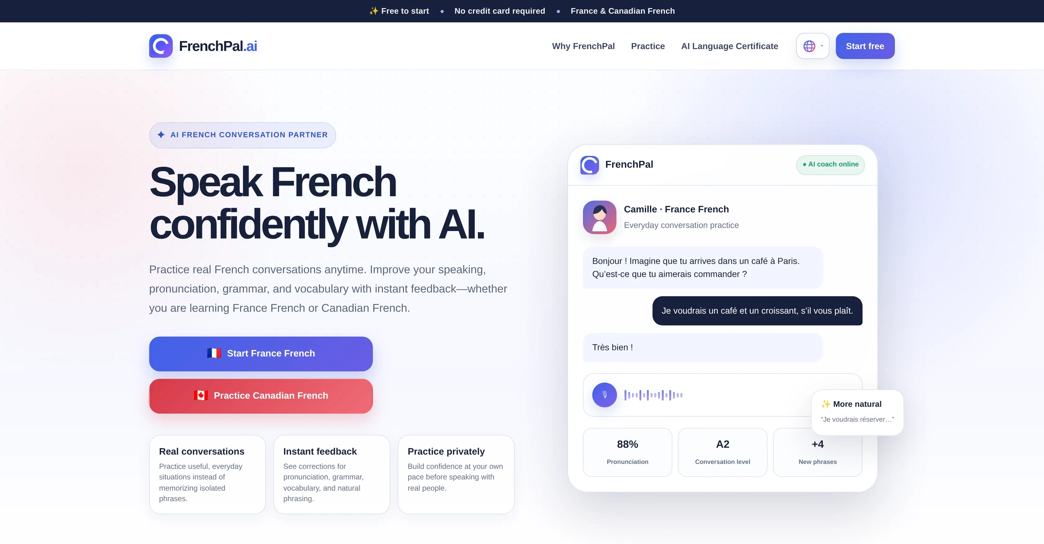 FrenchPal.ai product preview