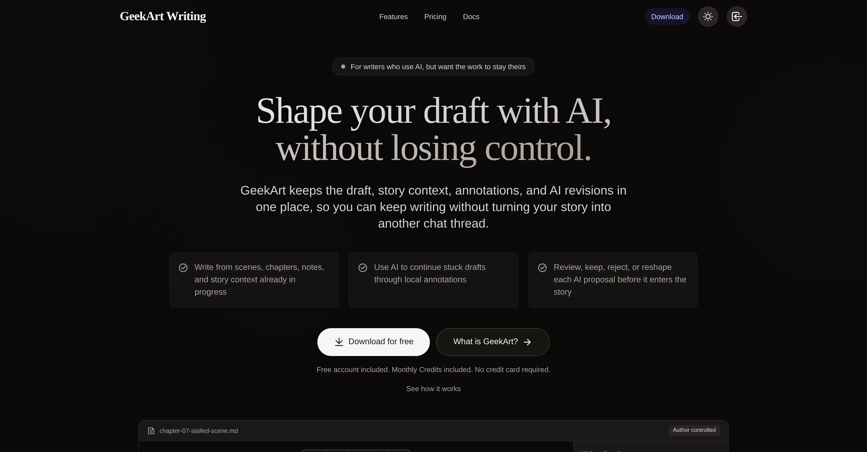 GeekArt Writing product preview