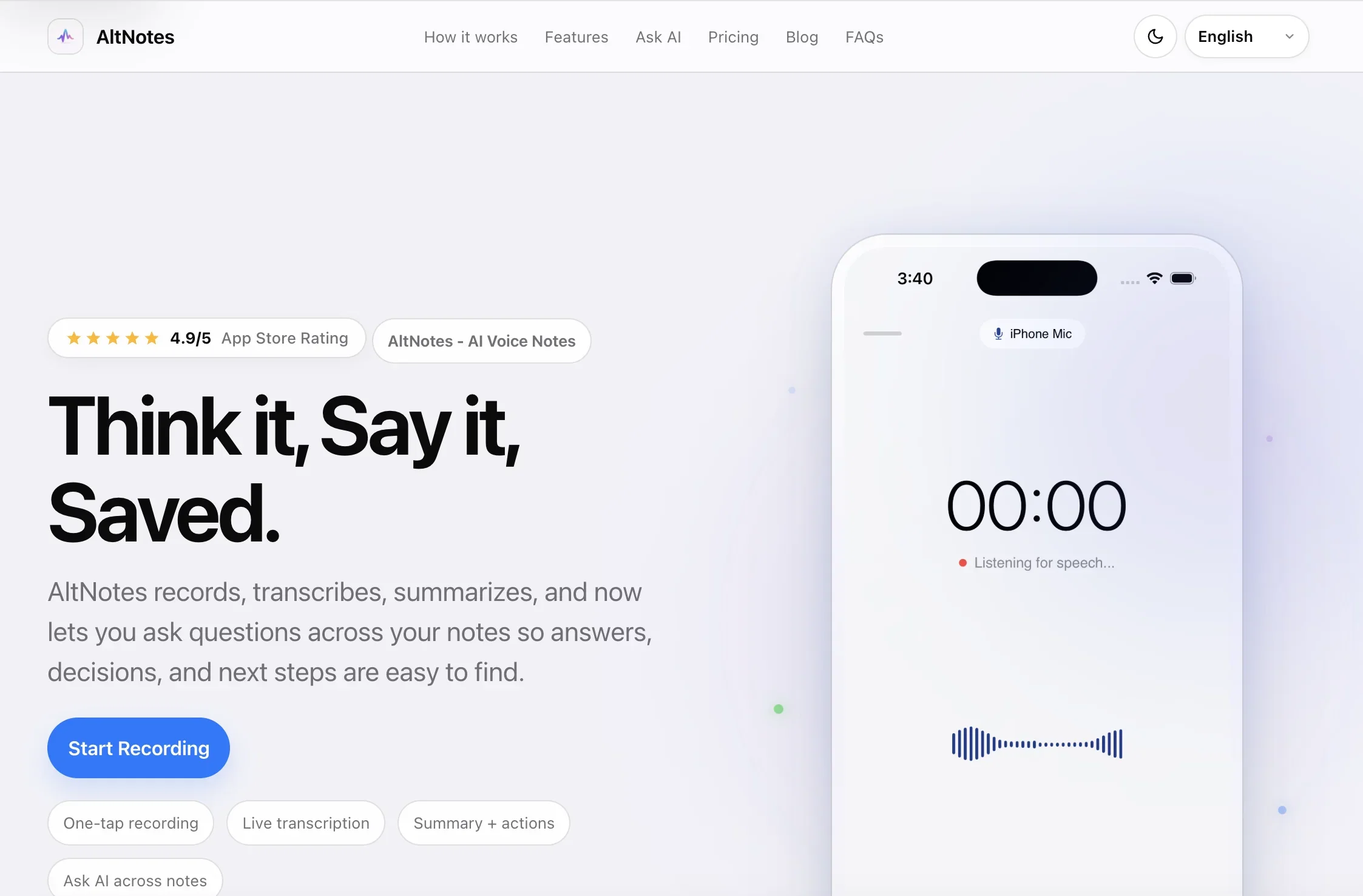 AltNotes product preview