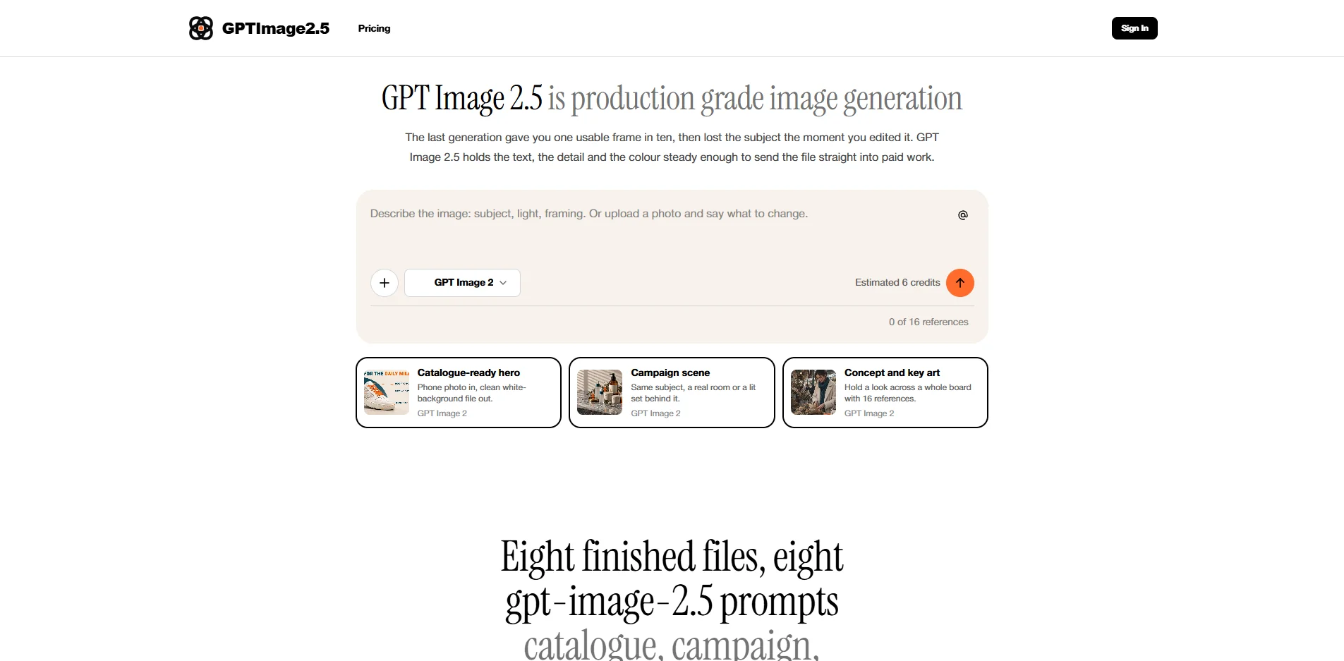 GPT Image 2.5 AI product preview