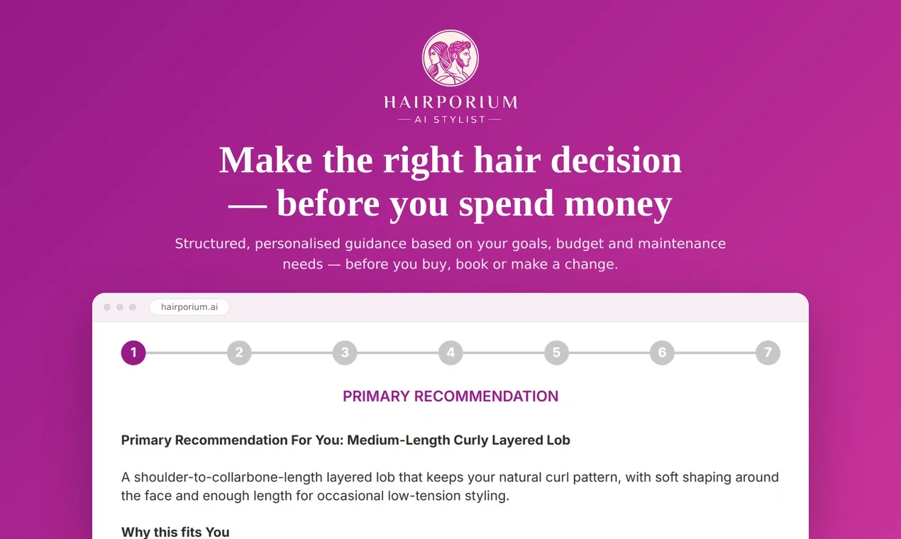 Hairporium product preview