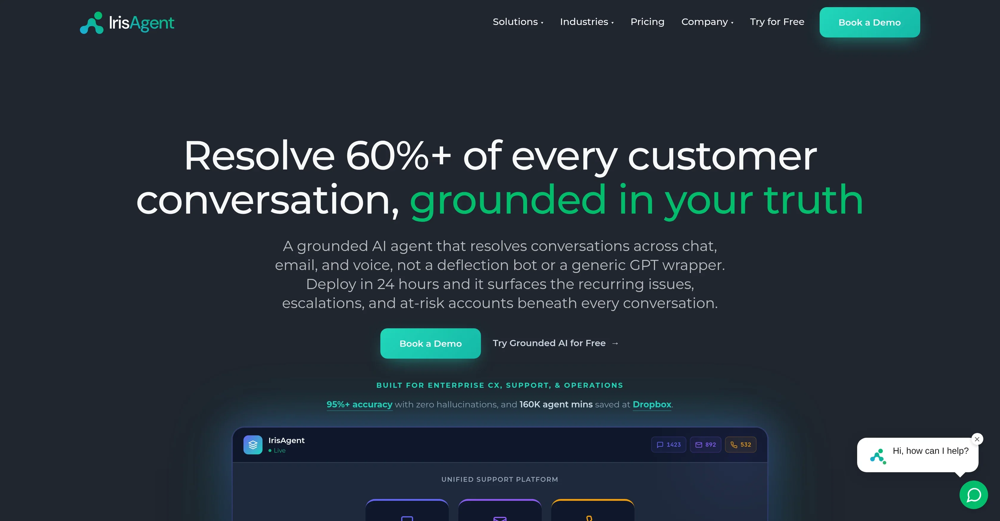 IrisAgent product preview