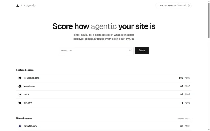 Is Agentic by Vercel product preview
