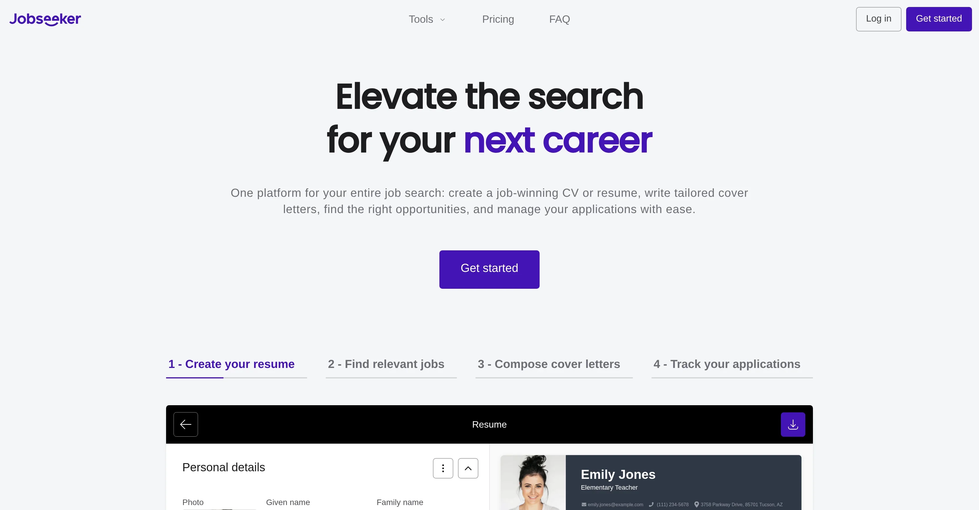 Jobseeker product preview