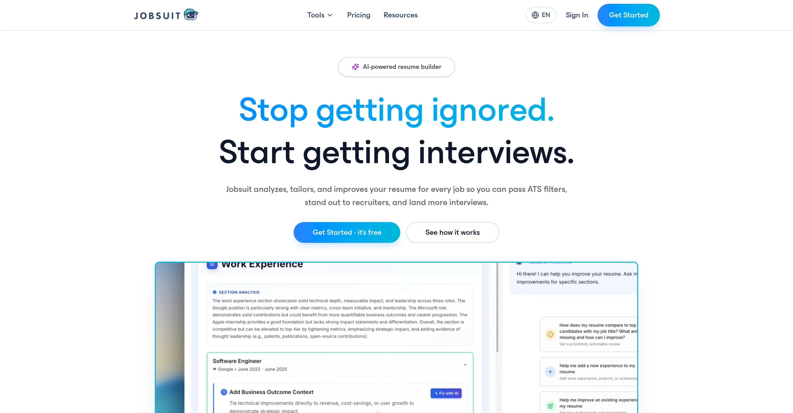 Jobsuit AI product preview