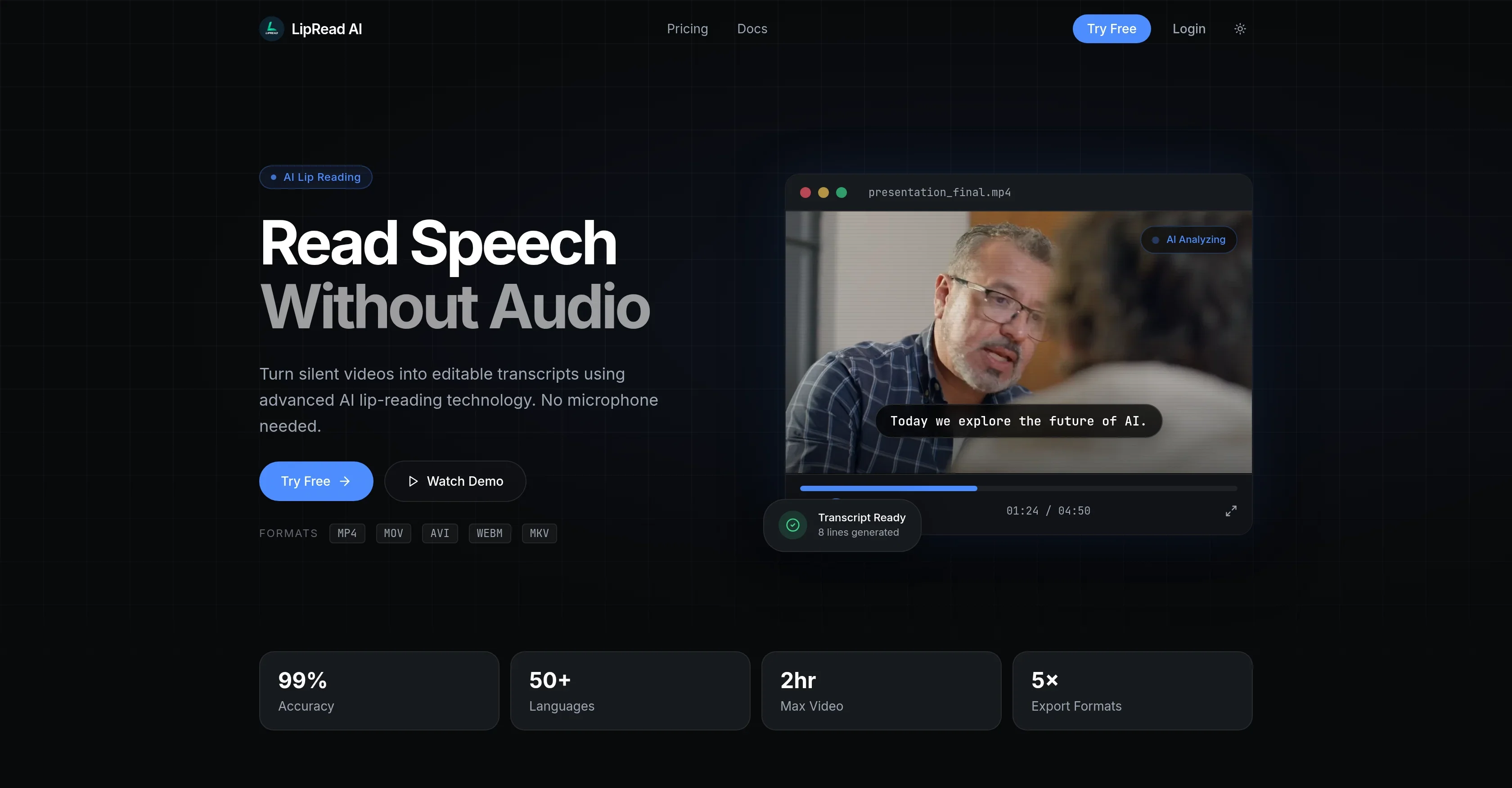 LipRead AI product preview