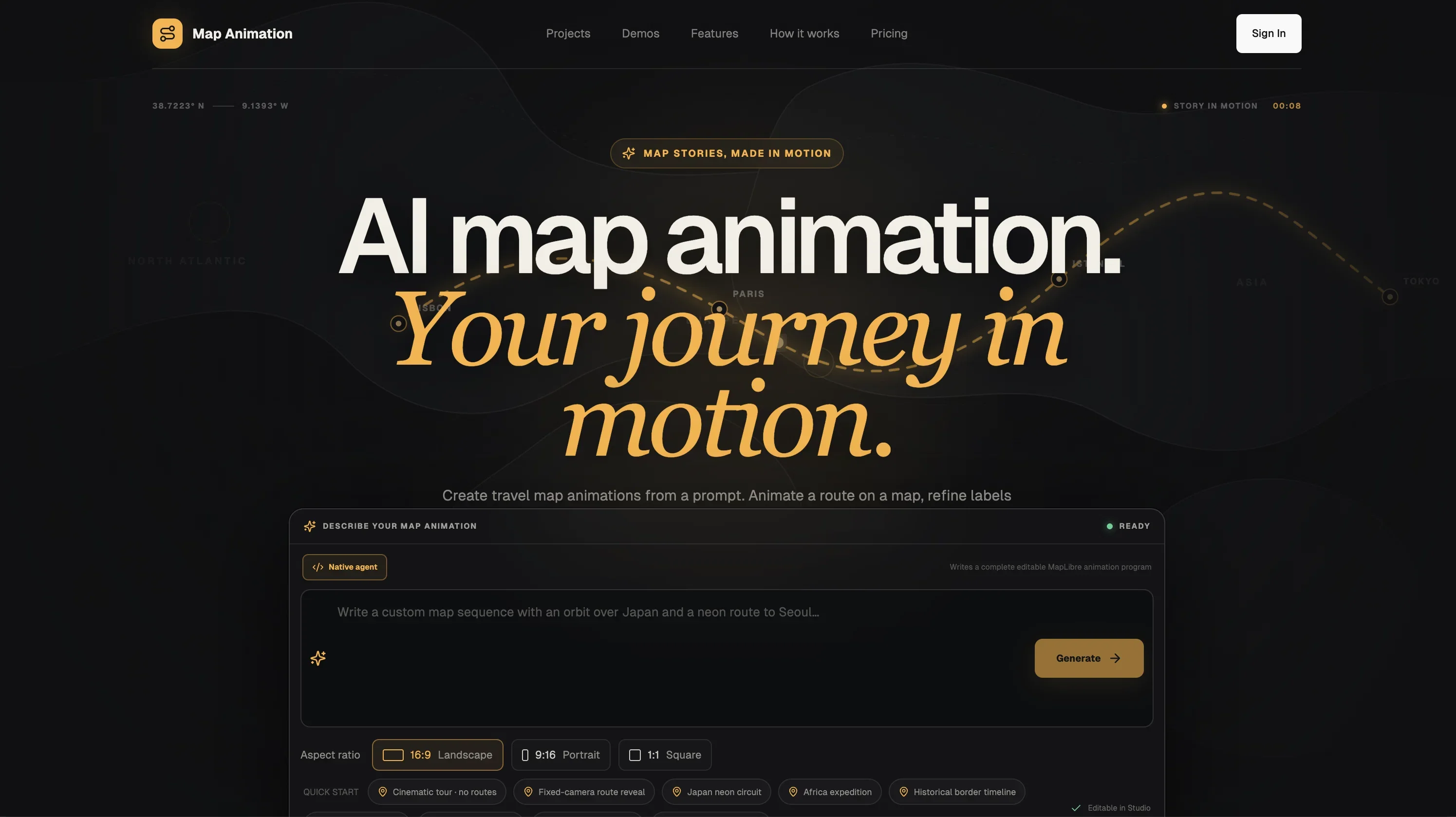 Map Animation product preview