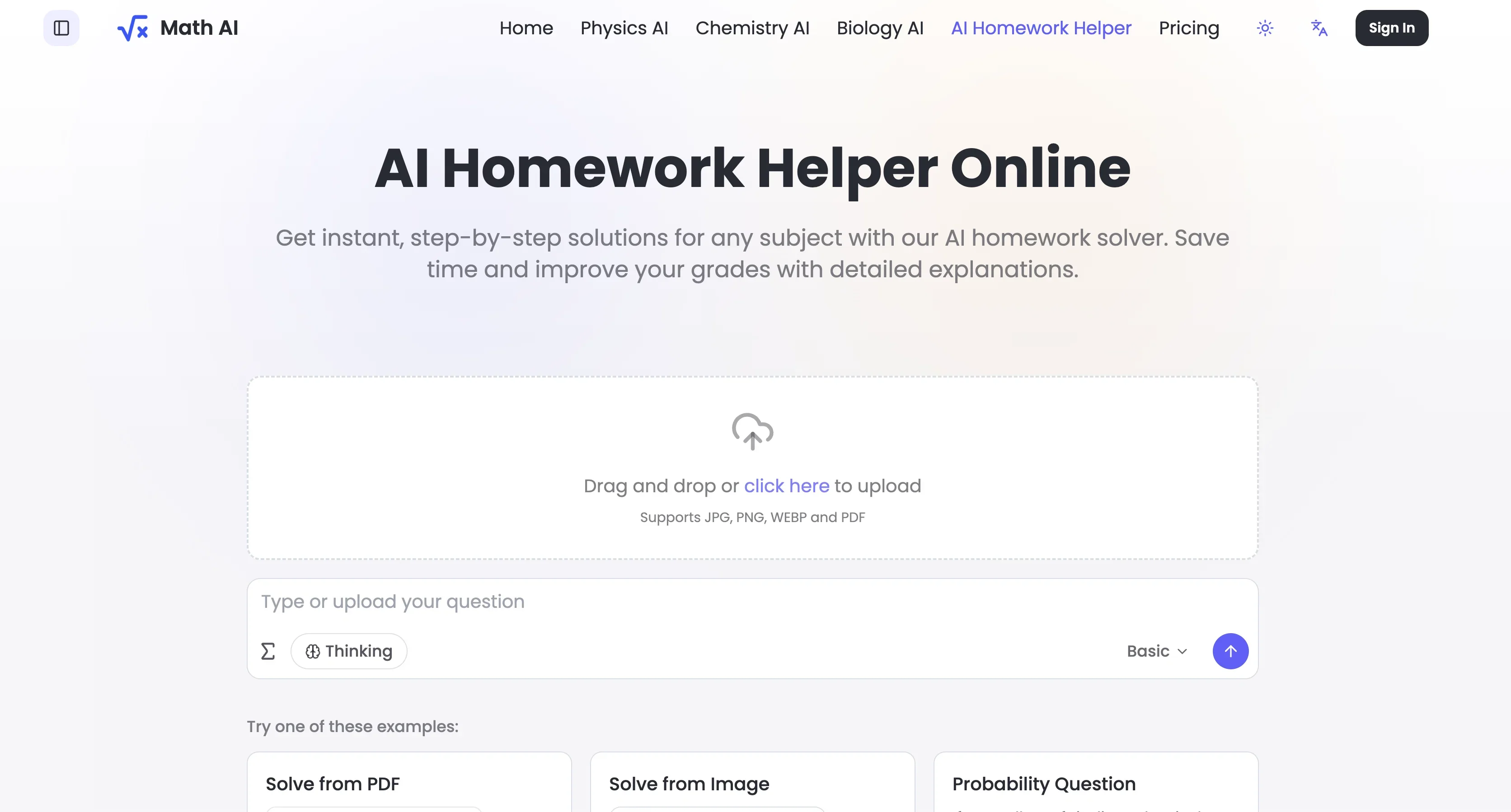 Math AI | Homework Helper product preview