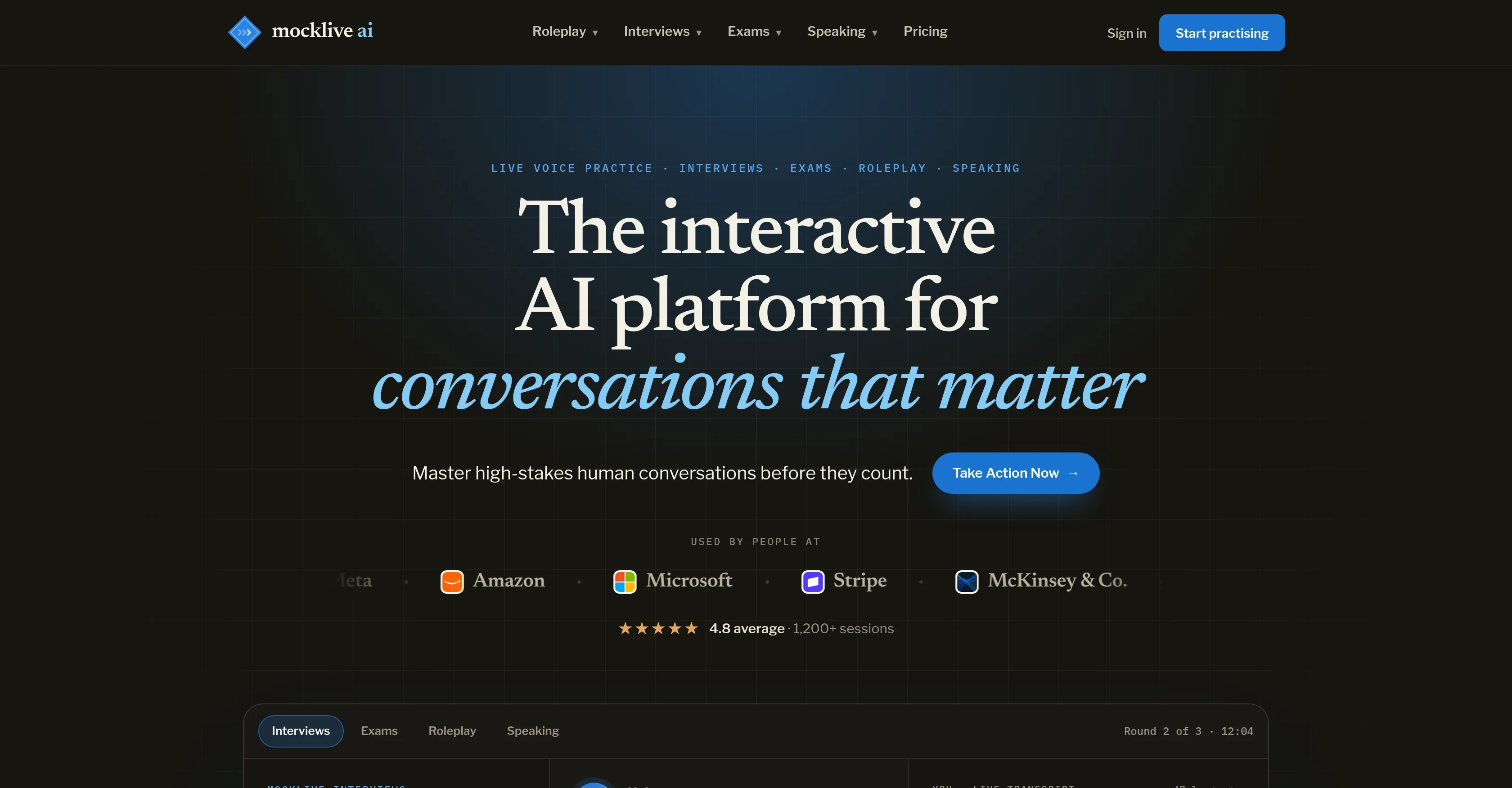 MockLive AI product preview
