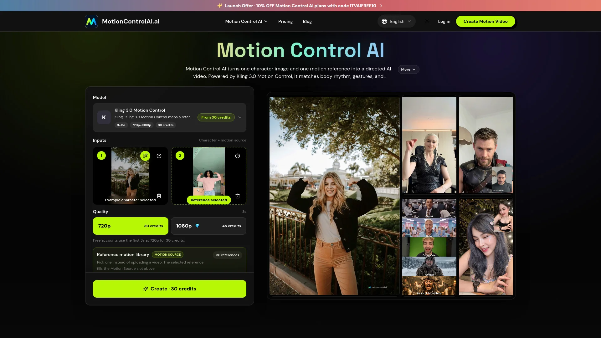 Motion Control AI product preview
