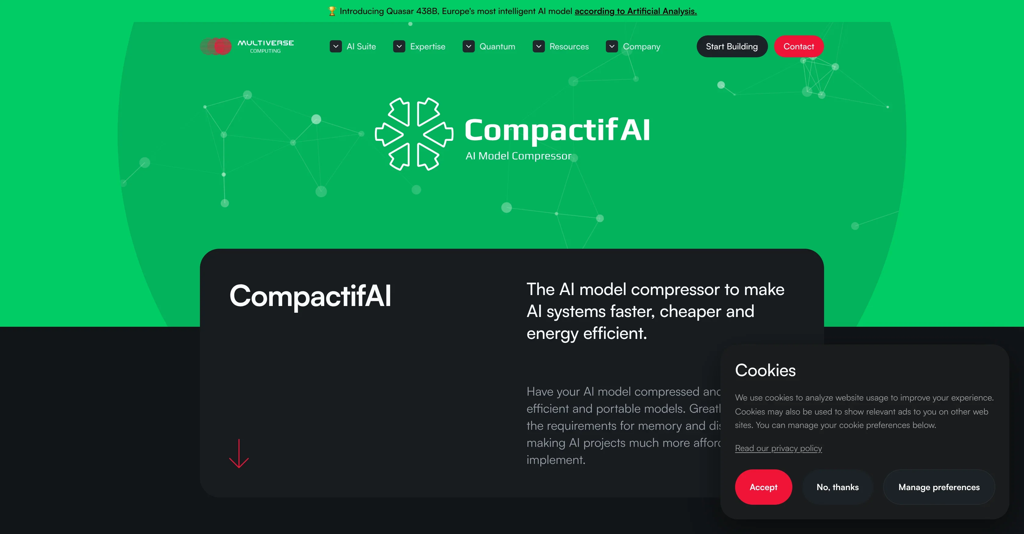 CompactifAI by Multiverse Computing product preview