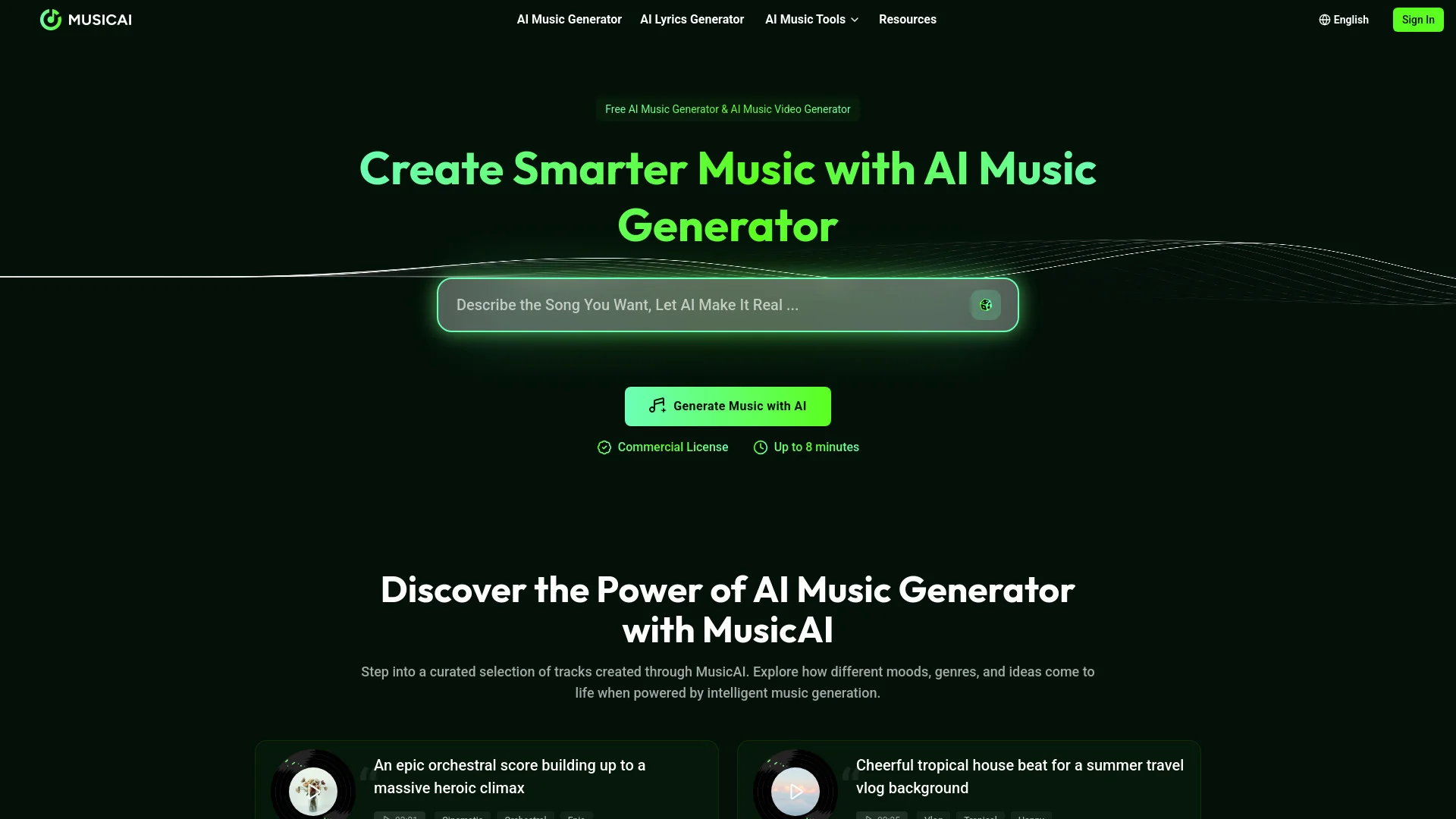 MusicAI product preview
