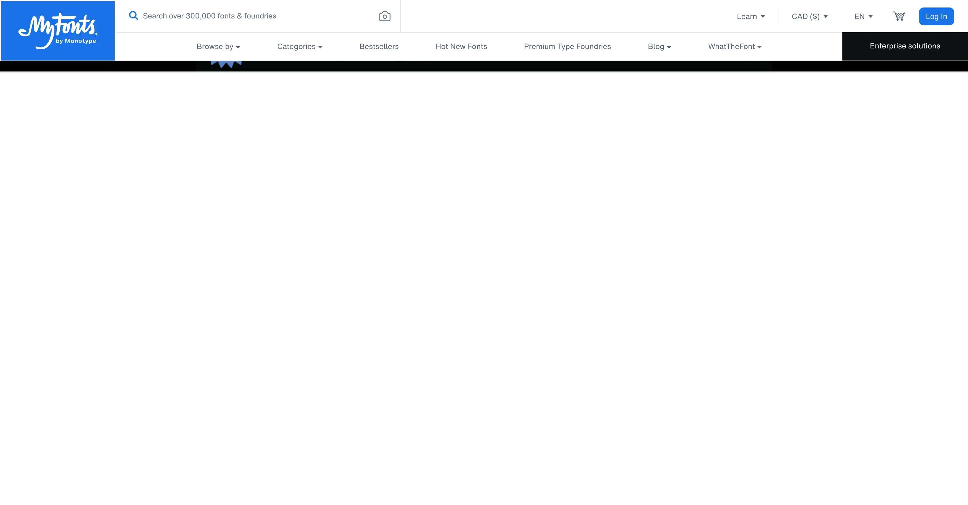 MyFonts AI Search product preview