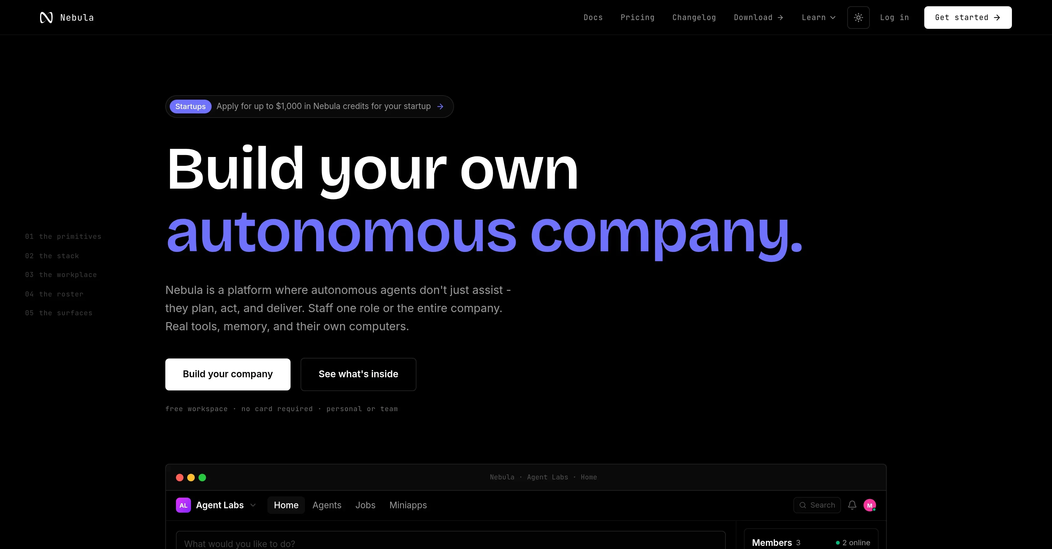 Nebula product preview
