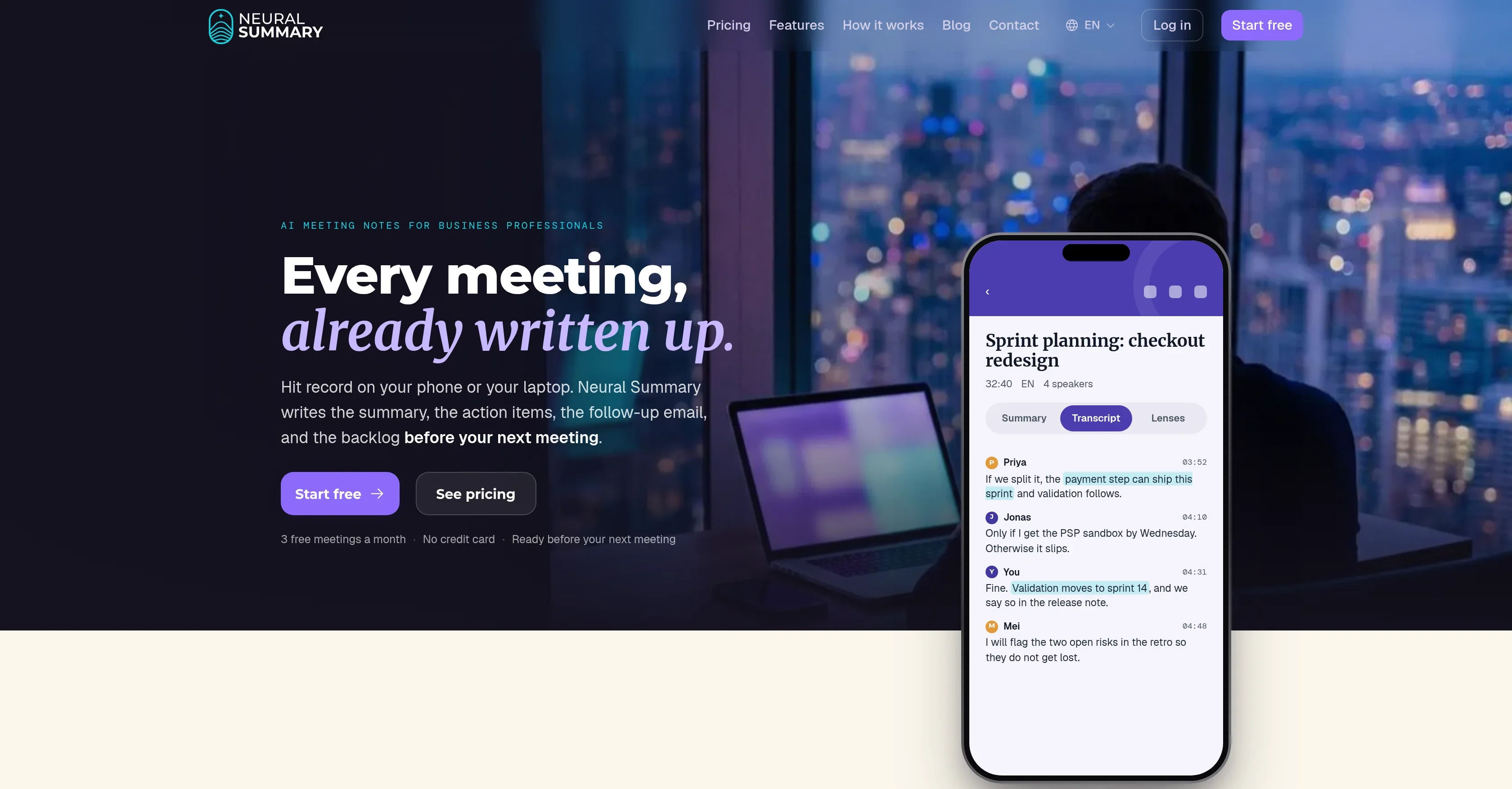 Neural Summary product preview