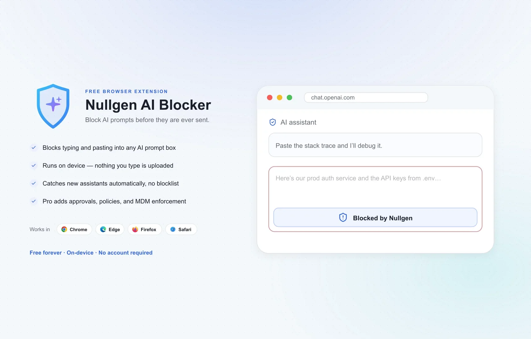 Nullgen AI Blocker の製品プレビュー