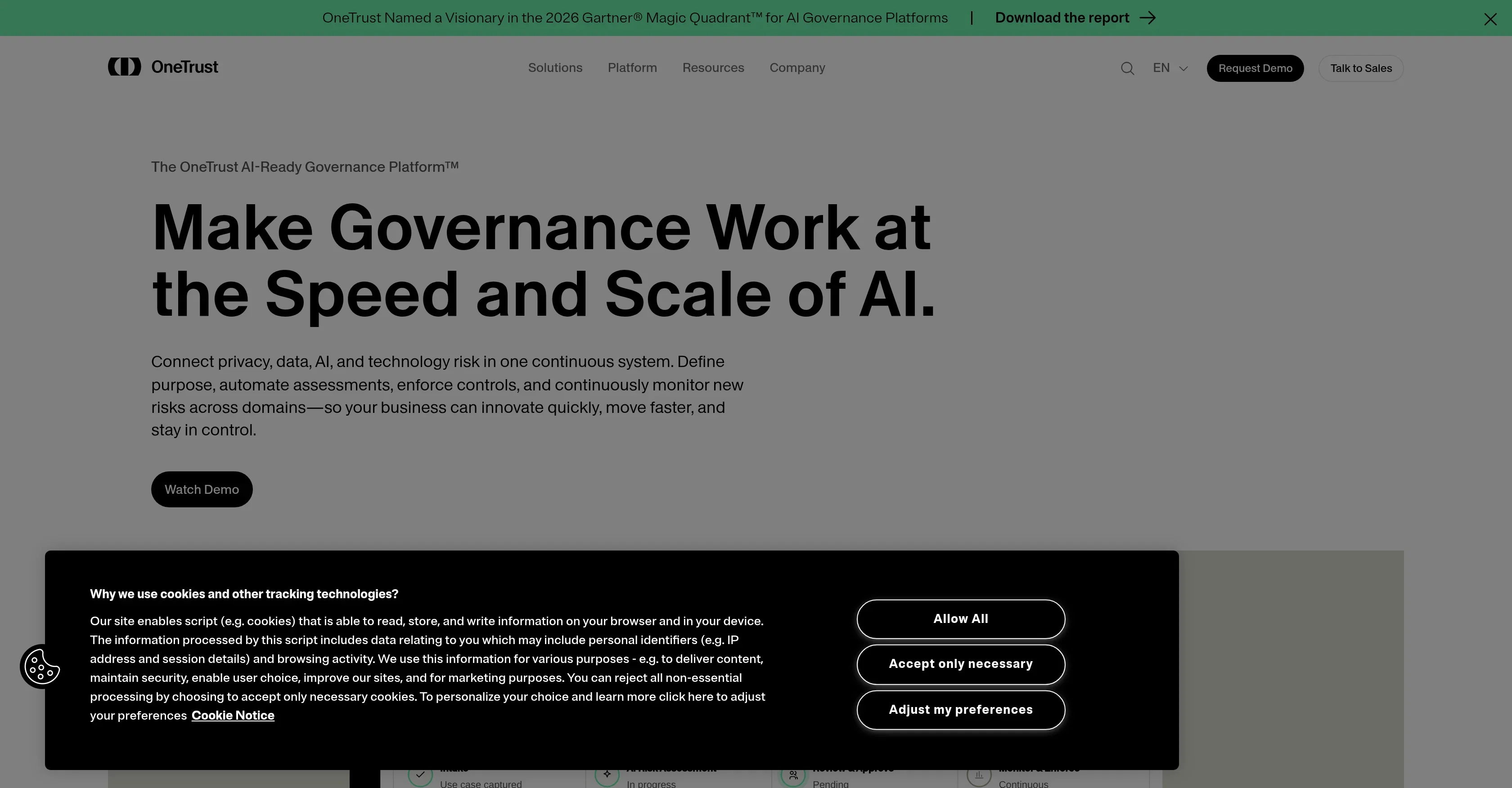 OneTrust product preview