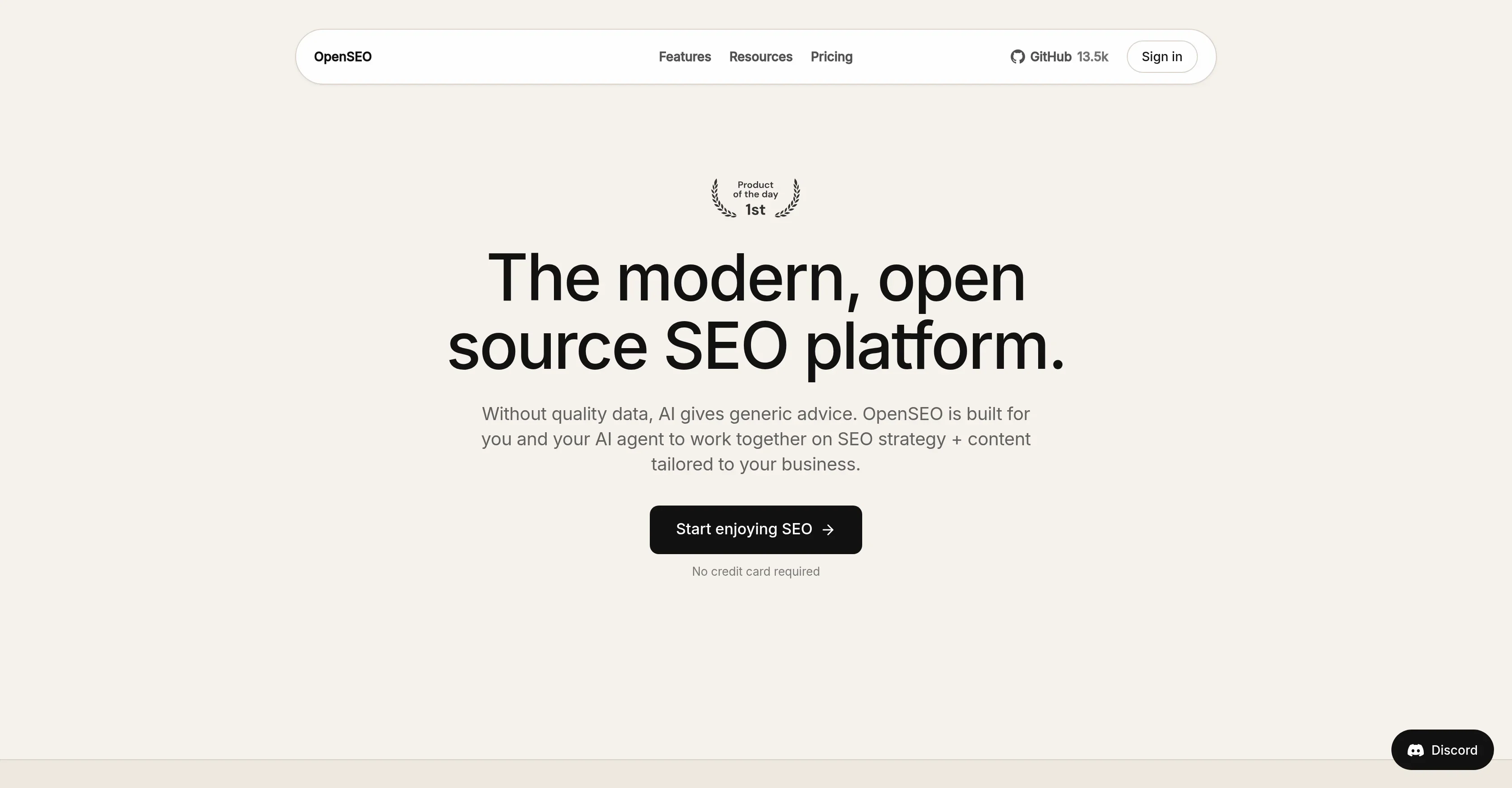OpenSEO product preview