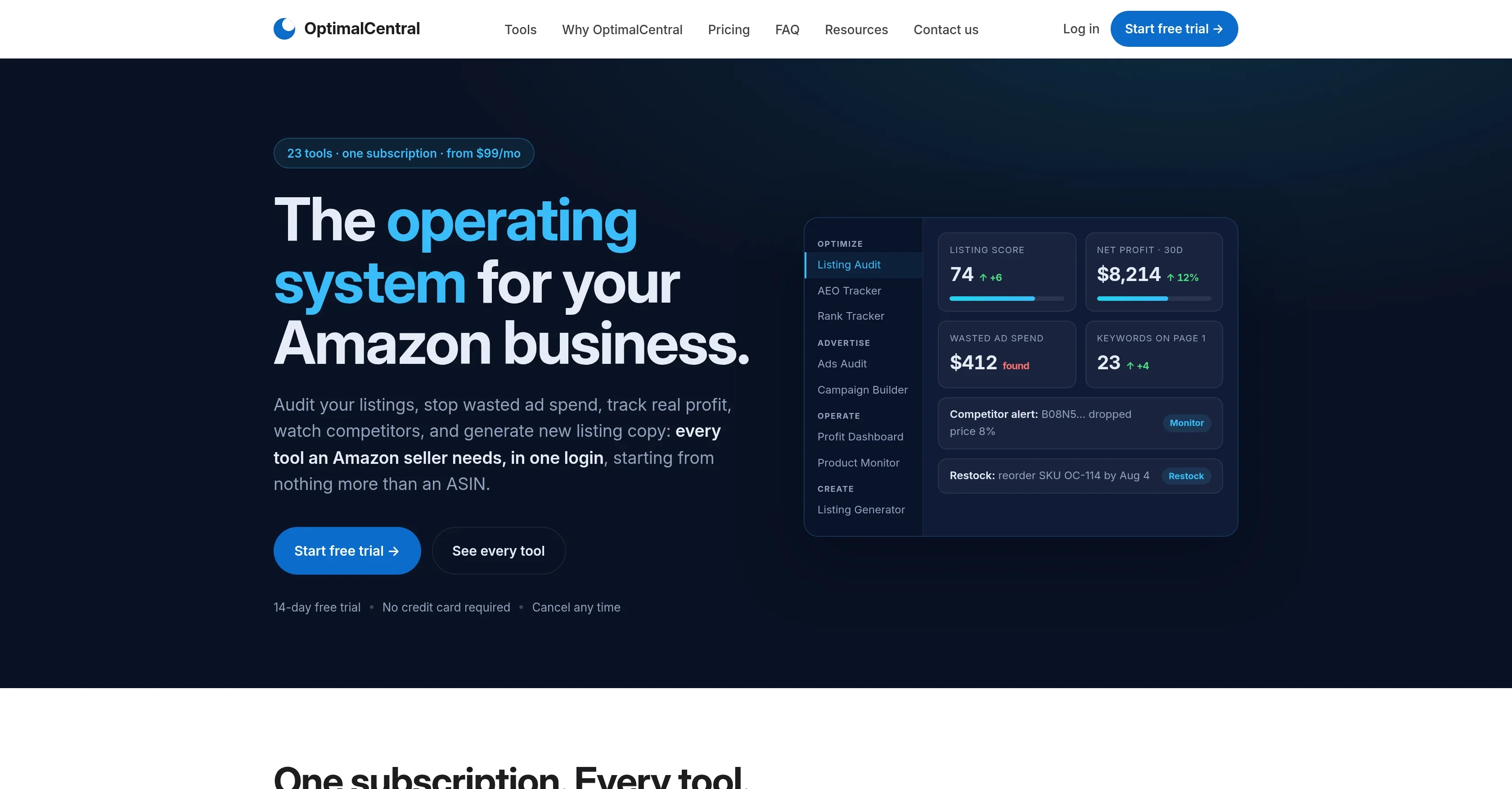 OptimalCentral product preview