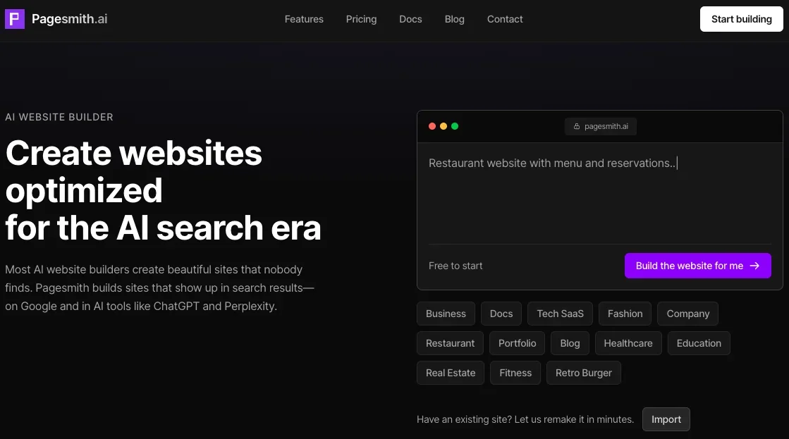 Pagesmith.ai product preview