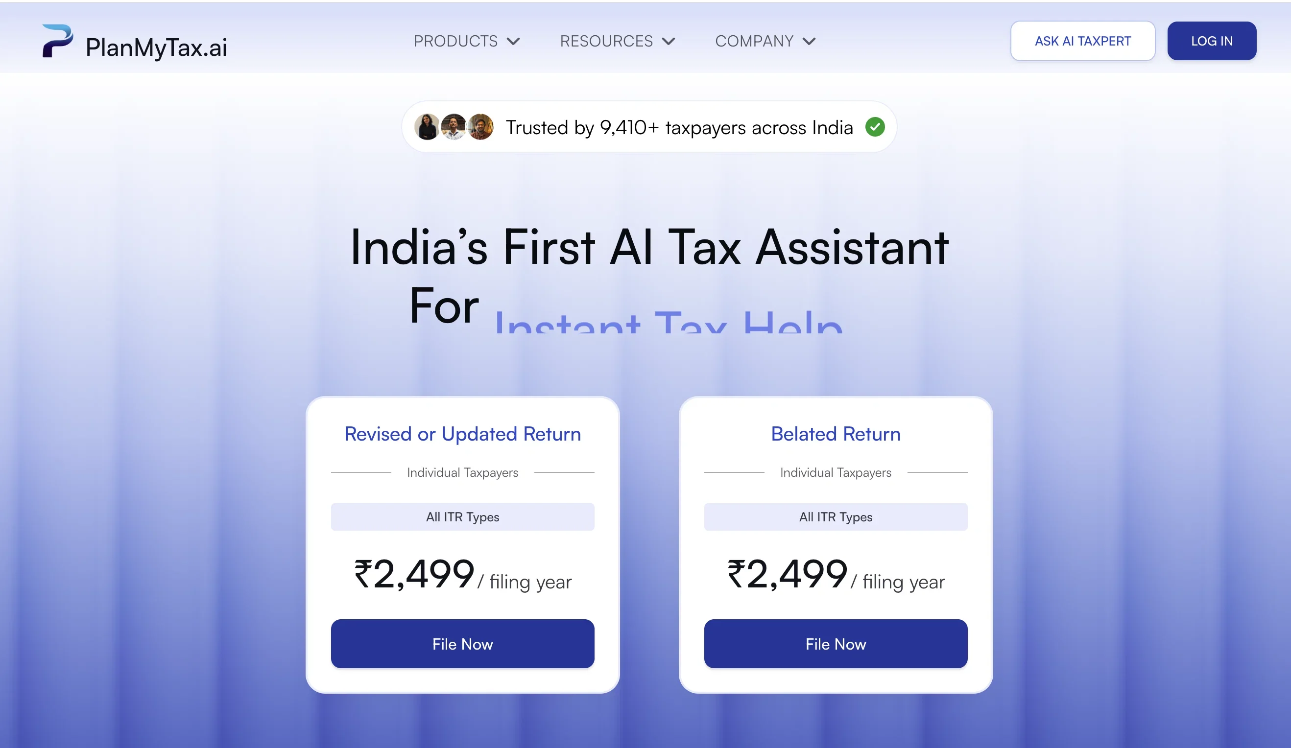PlanMyTax India product preview