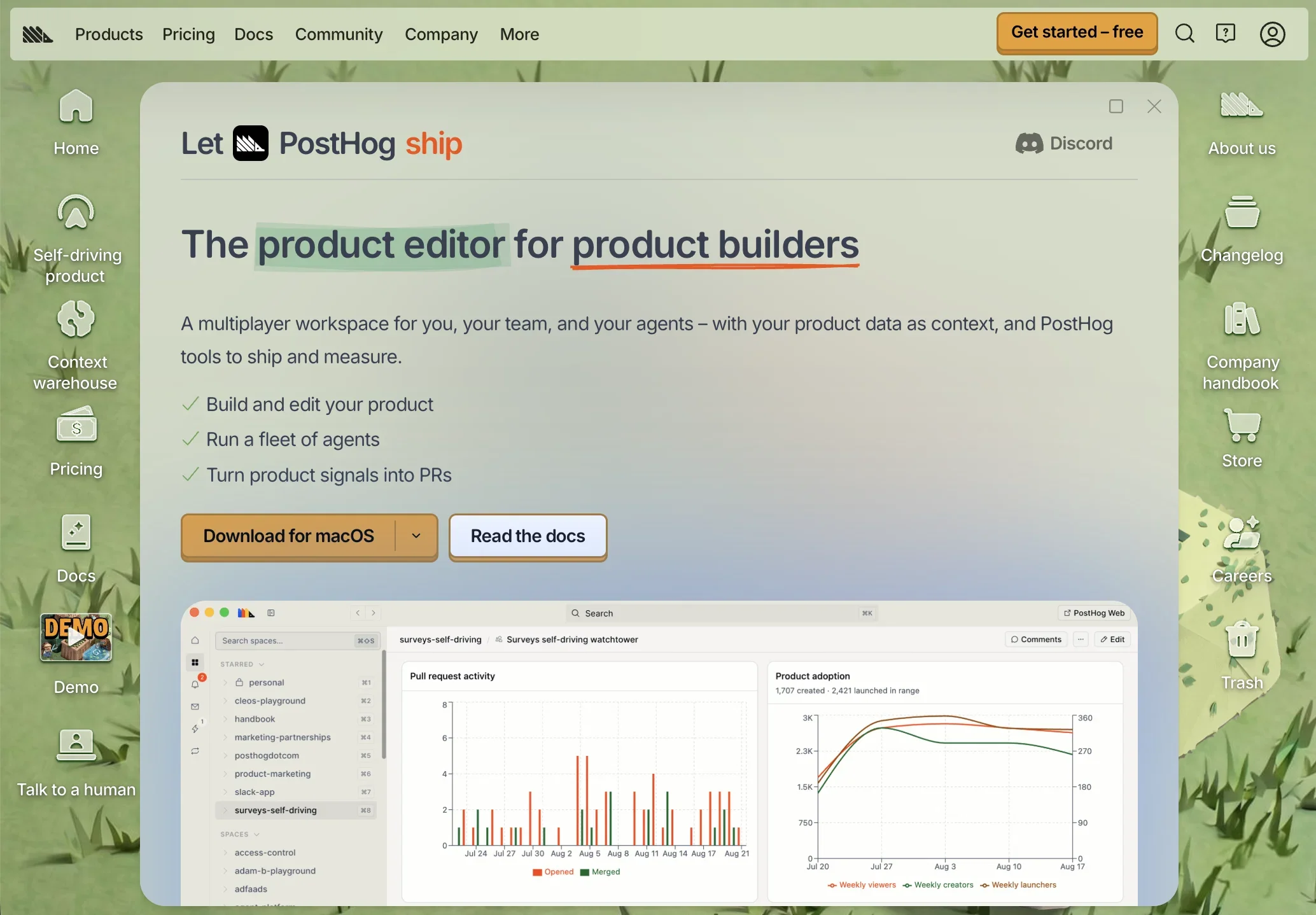 PostHog Desktop product preview