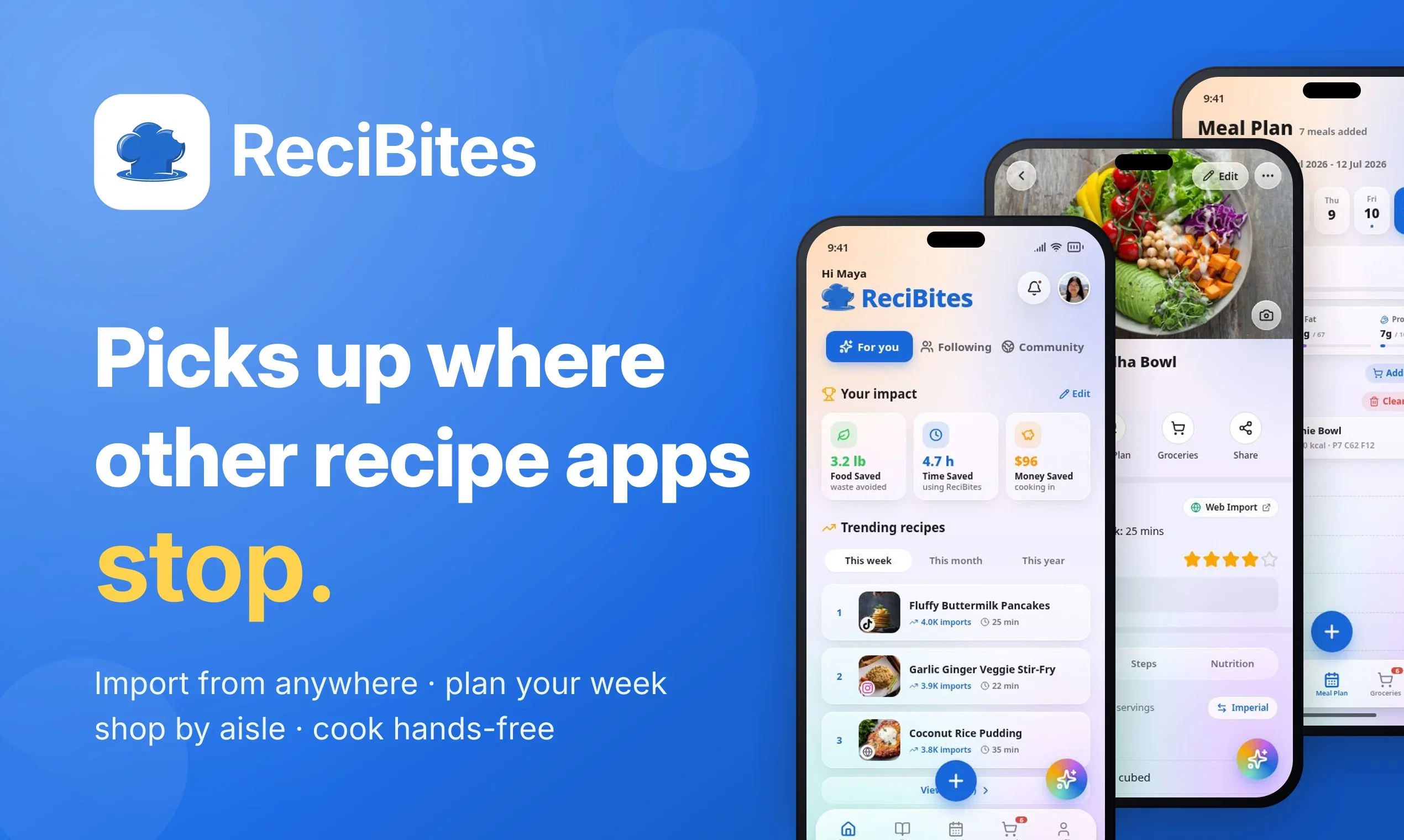 ReciBites: Recipe Meal Planner product preview