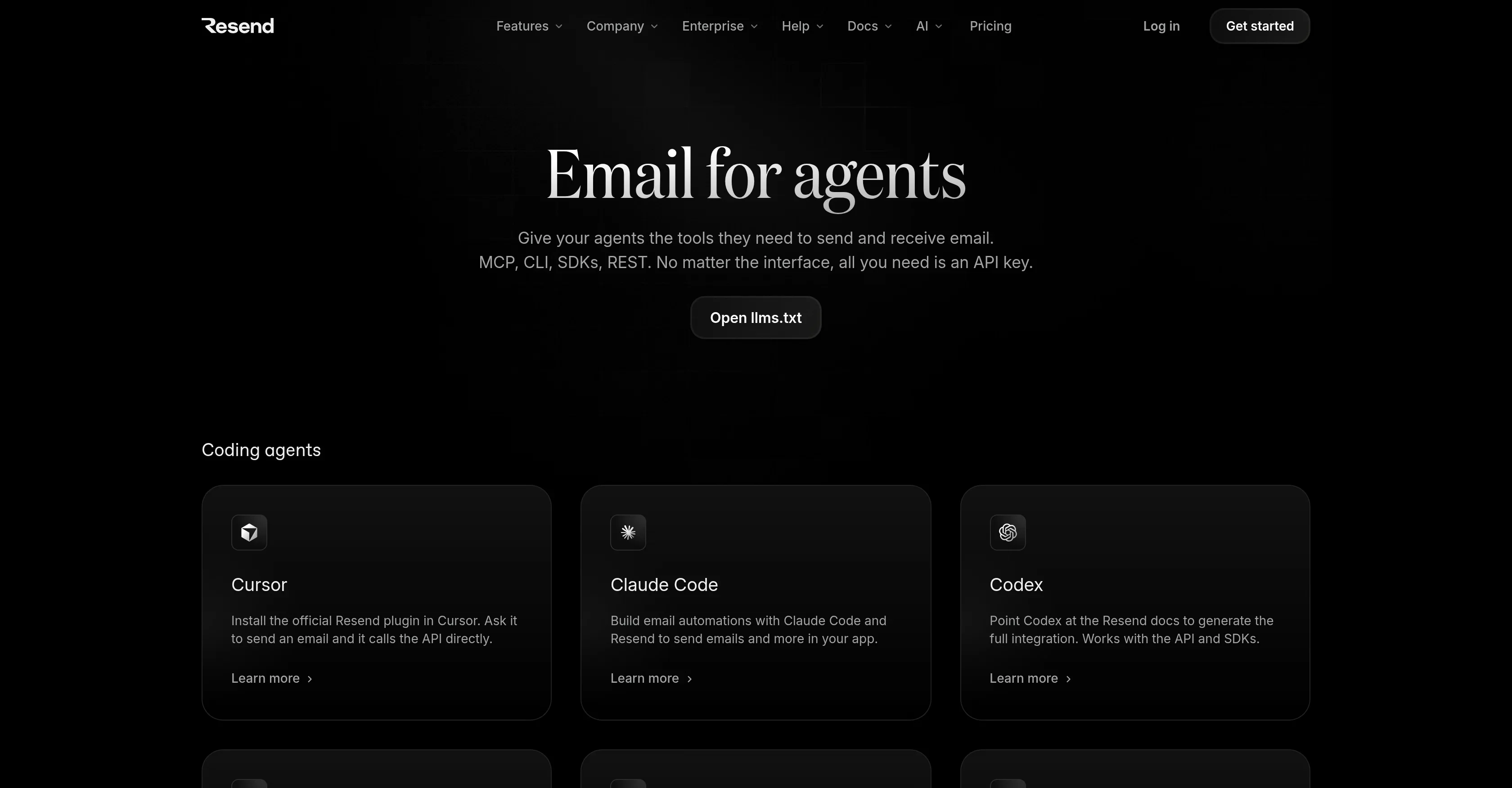 Resend Agents product preview